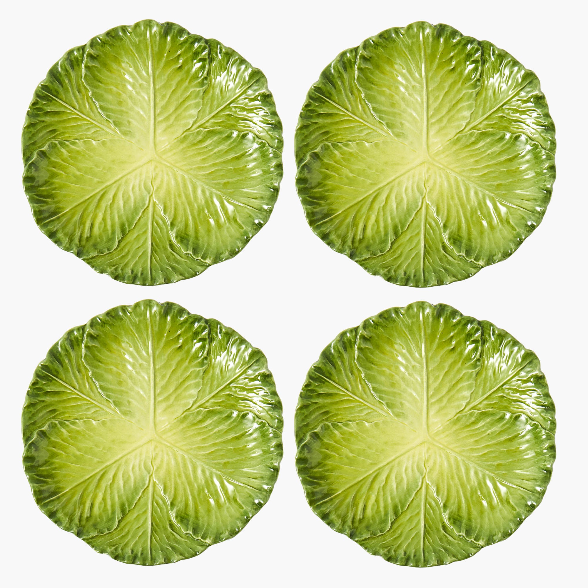 Serena Green Cabbage Dinner Plate (Set of 4)