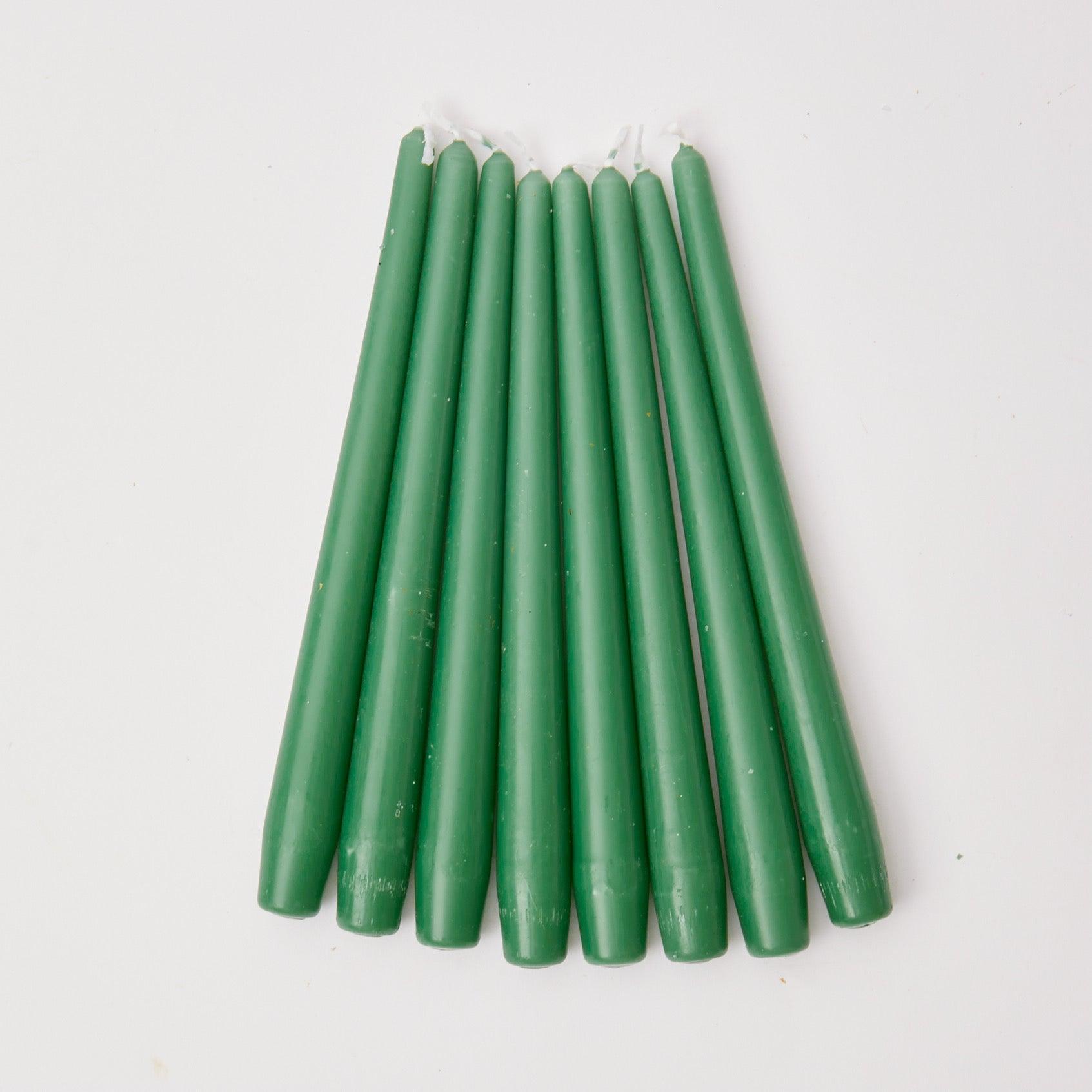 Dusty Green Candles (Set of 8) - Mrs. Alice