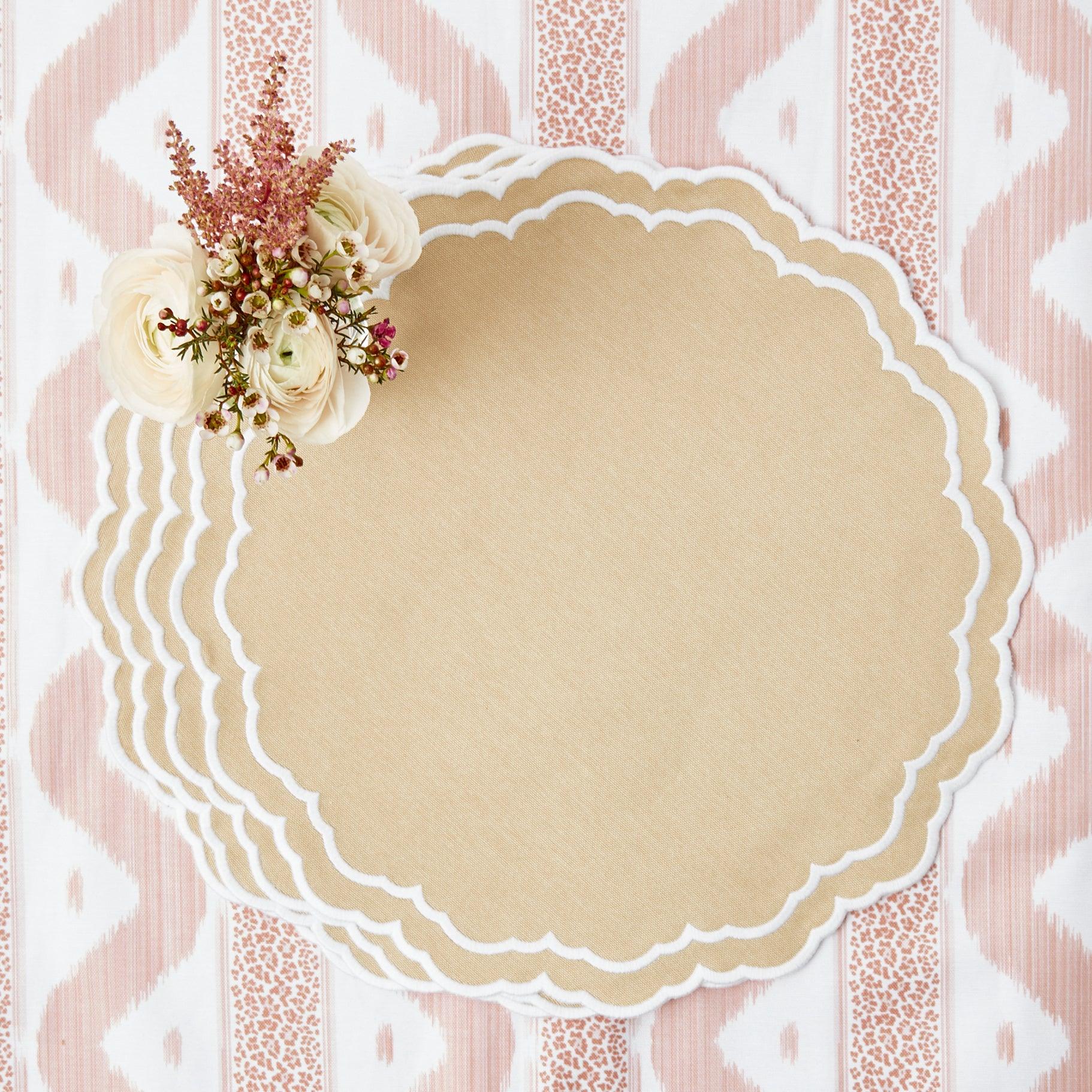 Edith Sand Placemats & Napkins (Set of 4) - Mrs. Alice