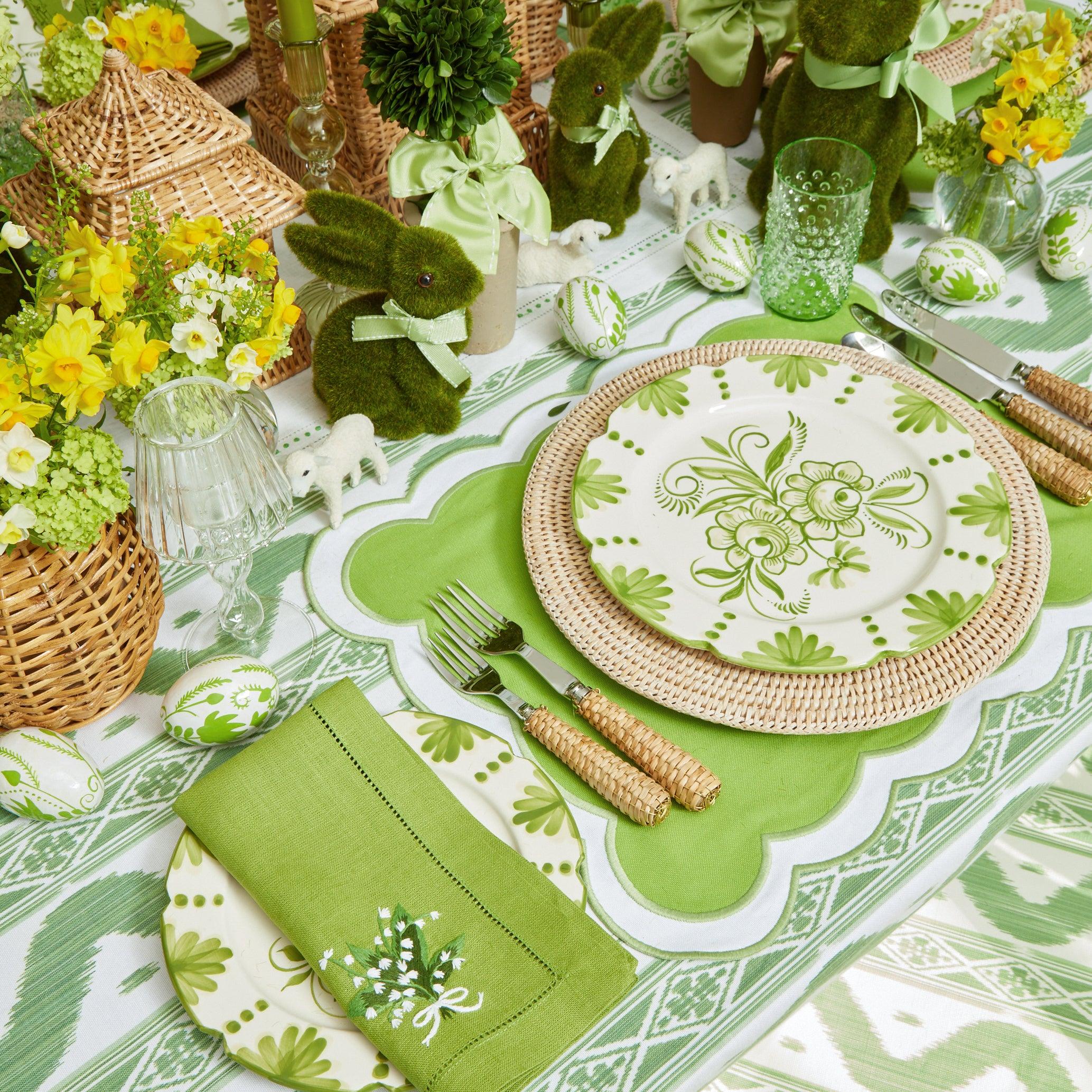 Emerald Hobnail Glasses & Jug Set - Mrs. Alice