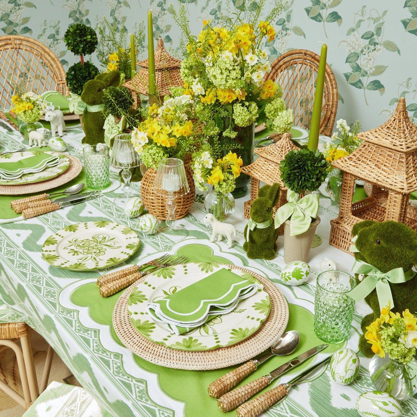 Emerald Hobnail Glasses & Jug Set - Mrs. Alice