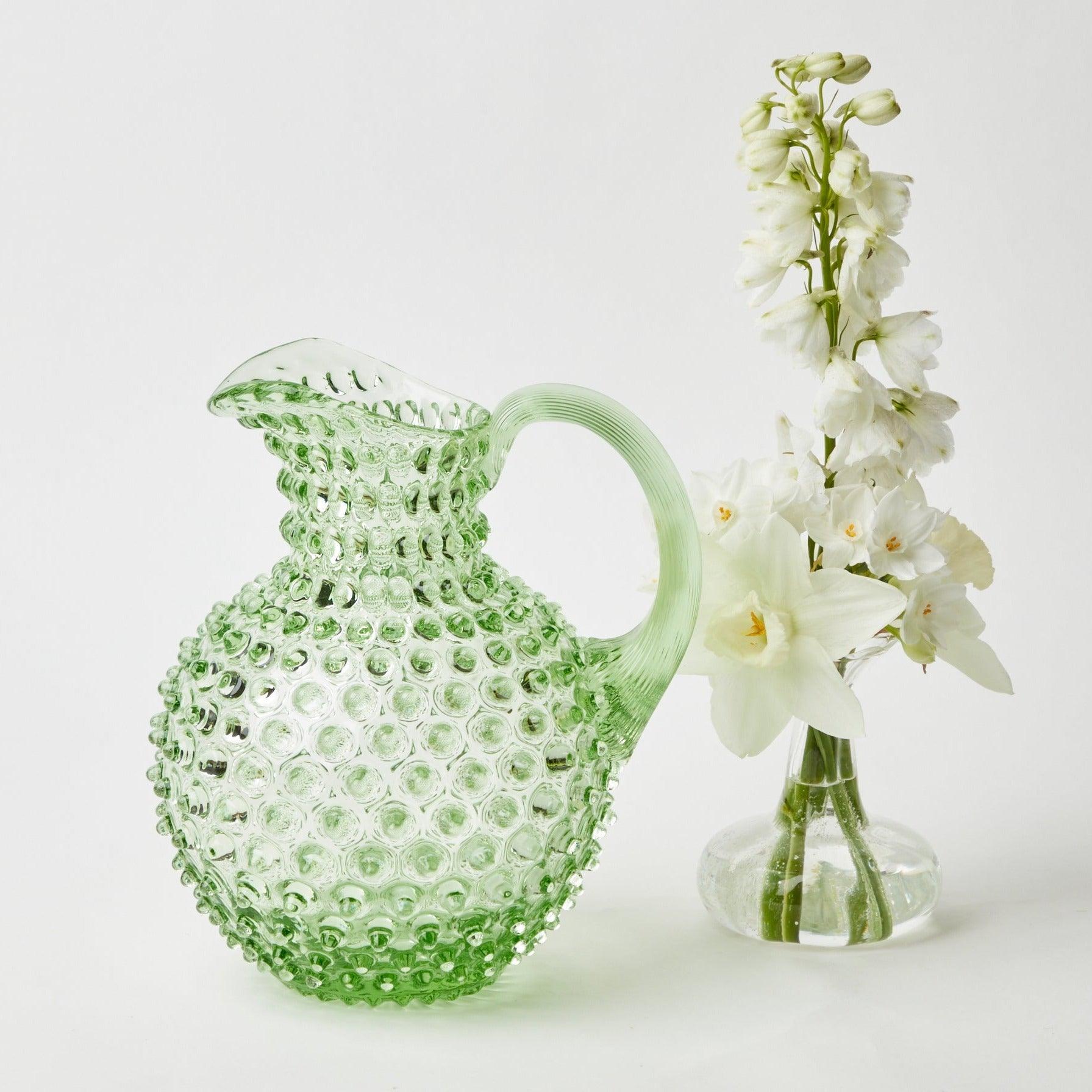 Emerald Hobnail Jug - Mrs. Alice