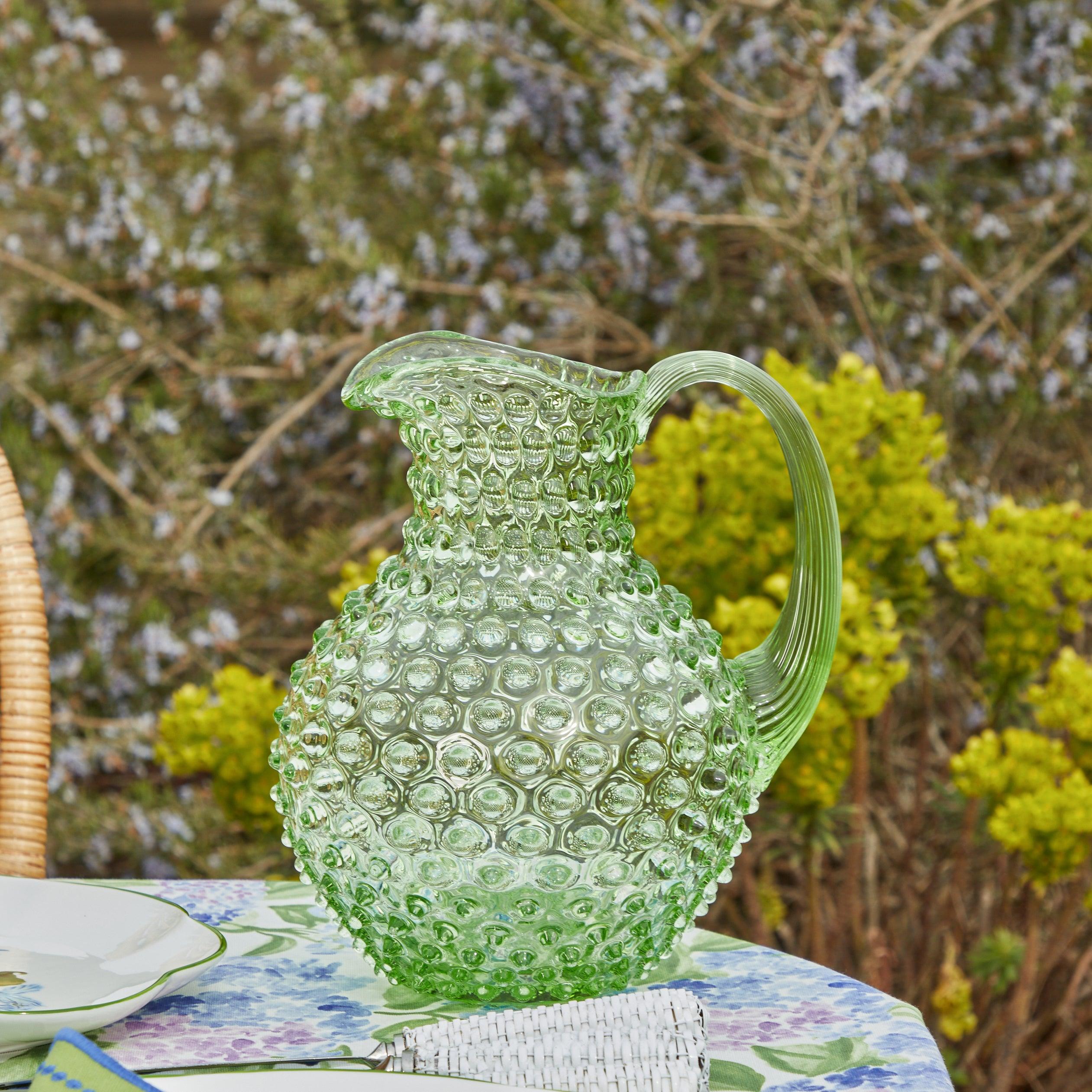 Emerald Hobnail Jug - Mrs. Alice