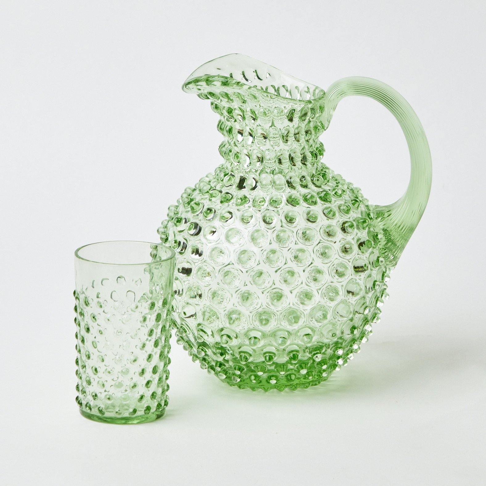 Emerald Hobnail Jug - Mrs. Alice