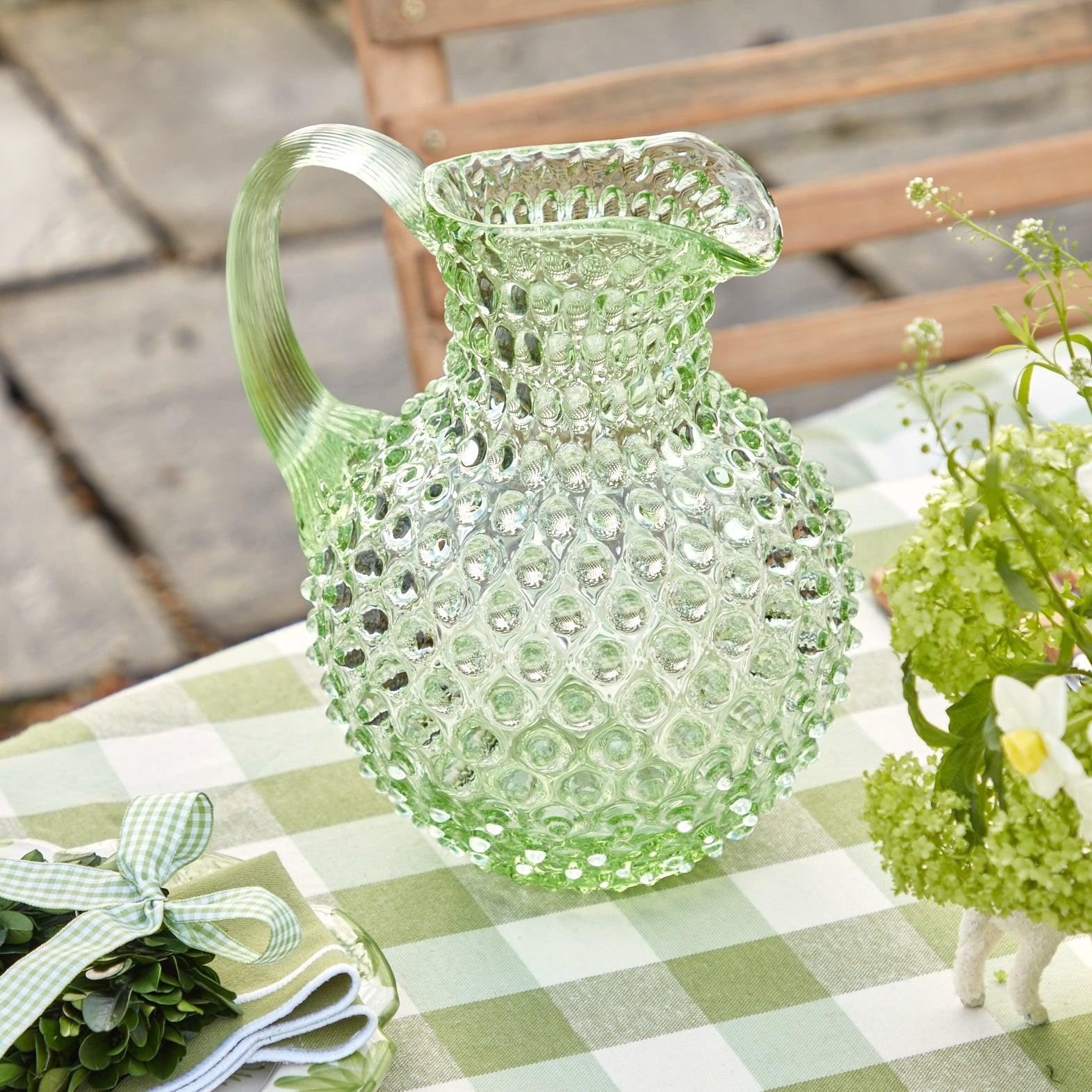 Emerald Hobnail Jug - Mrs. Alice