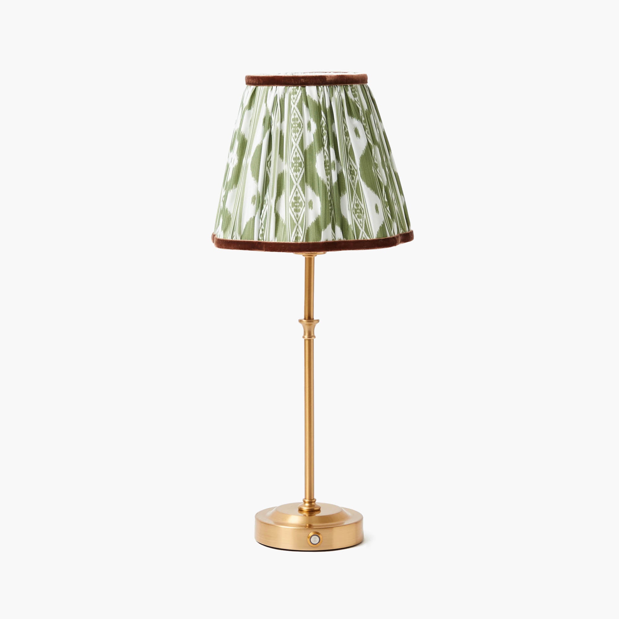 Olive & Chocolate Ikat Lampshade (18cm)