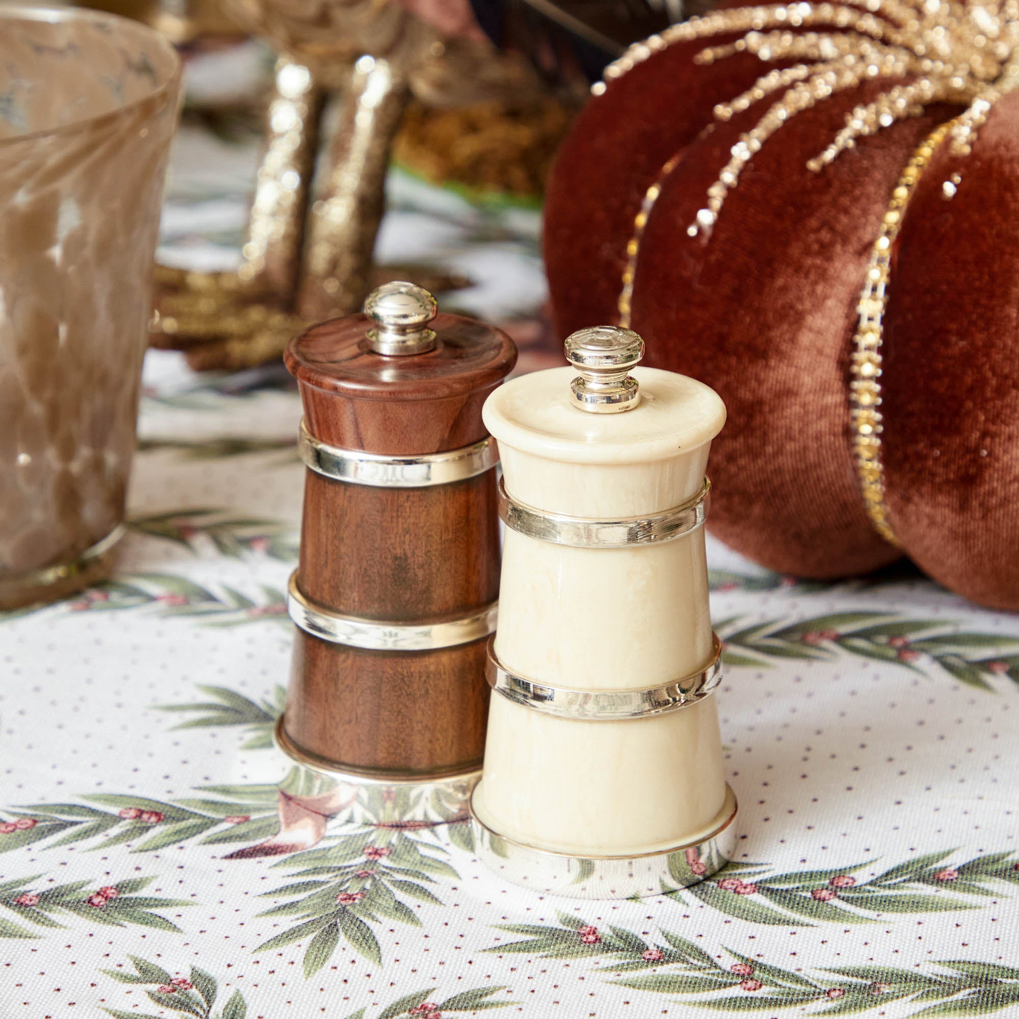 Ivorine & Rosewood Salt & Pepper Set