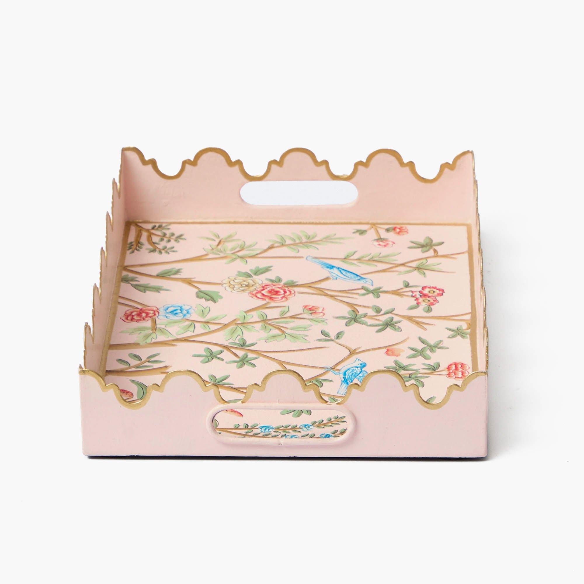 Small Pink Chinosierie Tole Tray