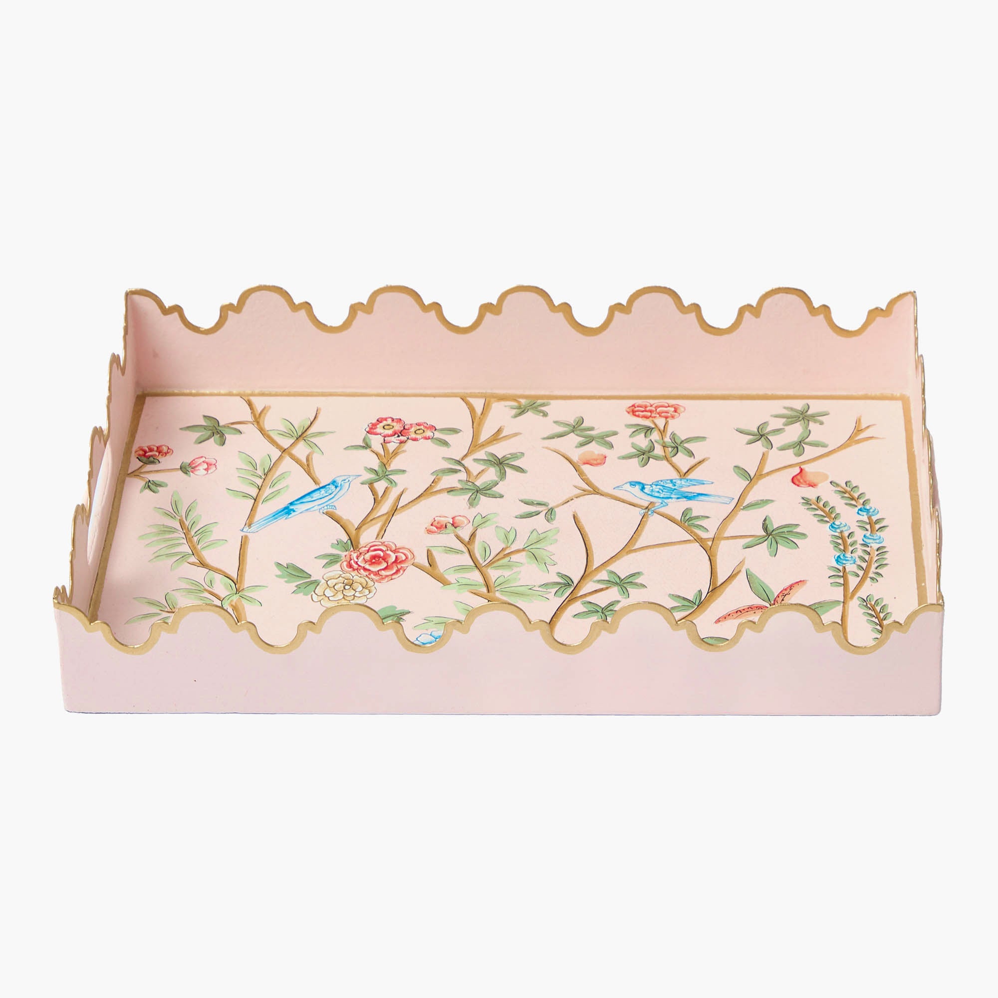 Small Pink Chinosierie Tole Tray