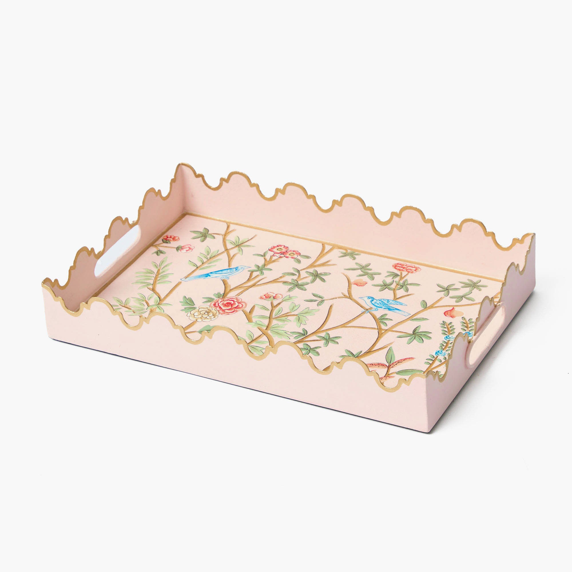 Small Pink Chinosierie Tole Tray