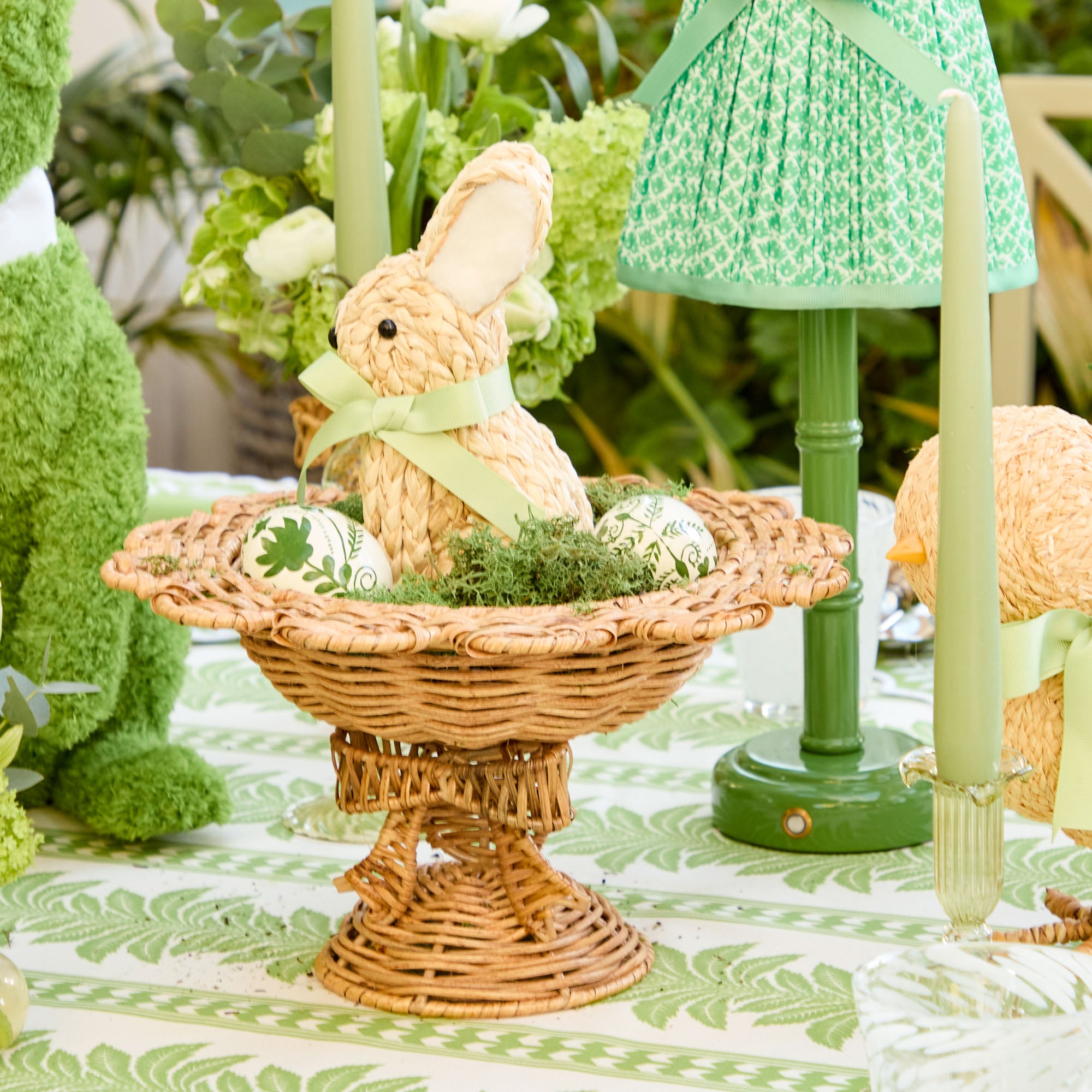 Small Raffia Rabbit (Pair)