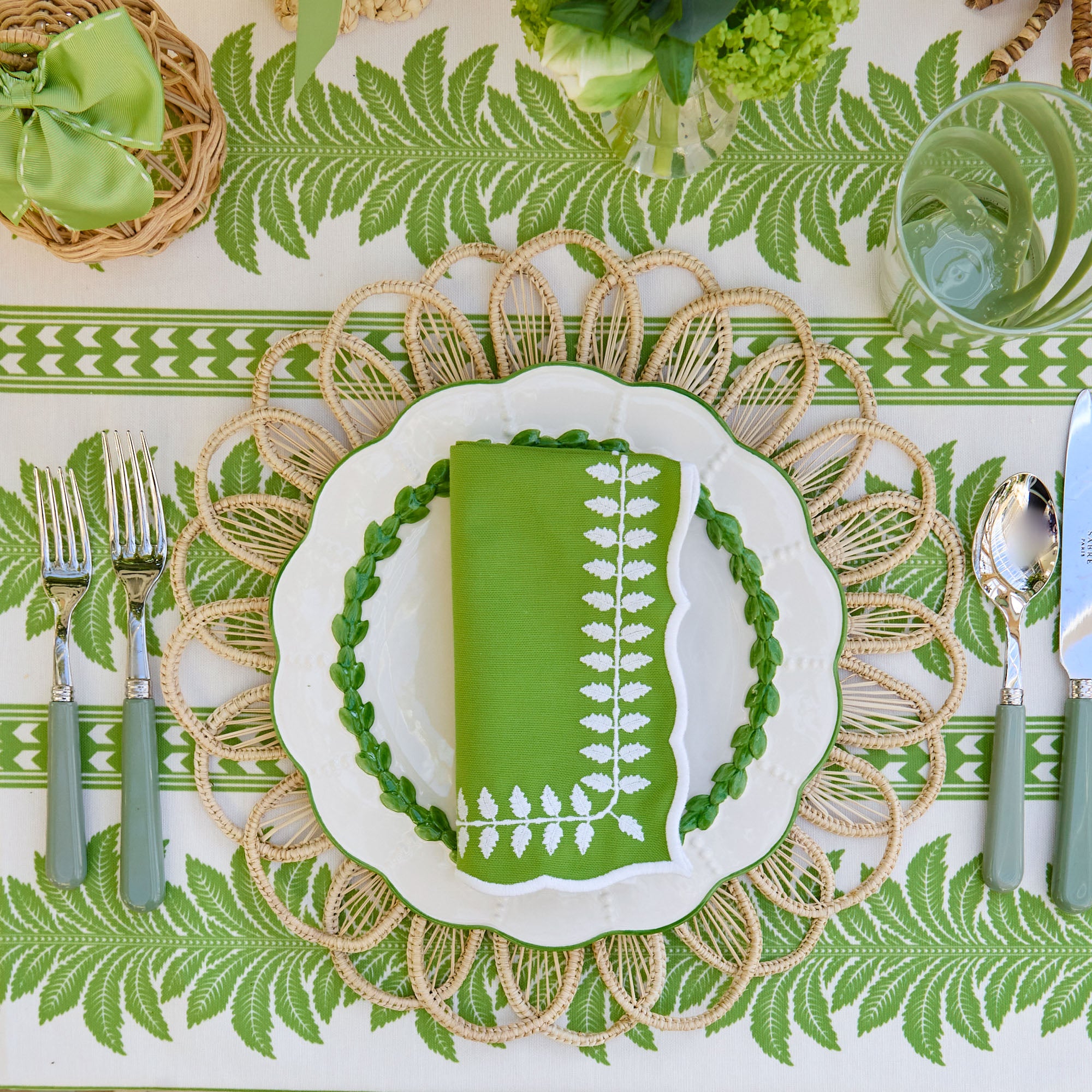 Green Viviana Dinner Plates (Set of 4)