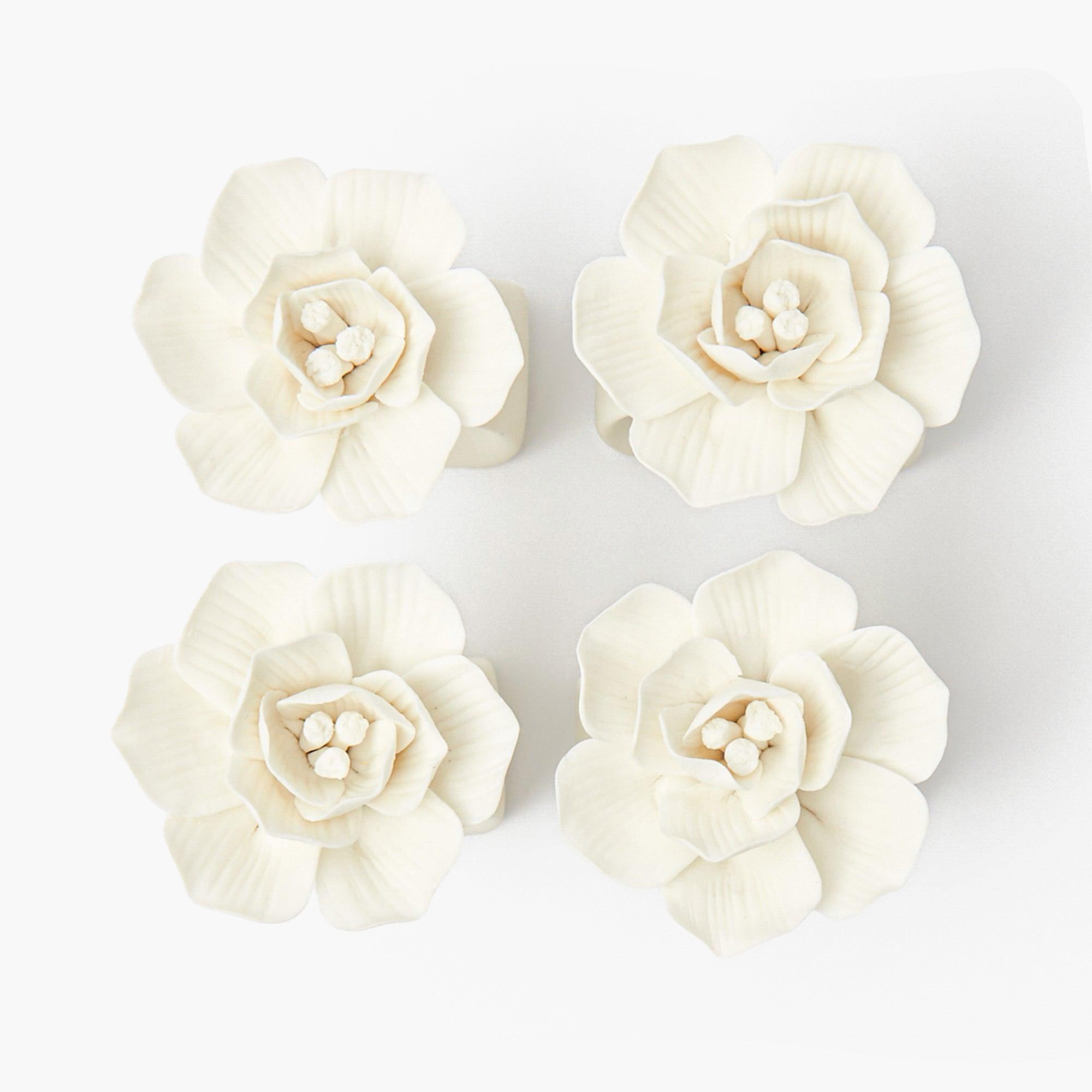 Fiore Porcelain Napkin Rings (Set of 4)