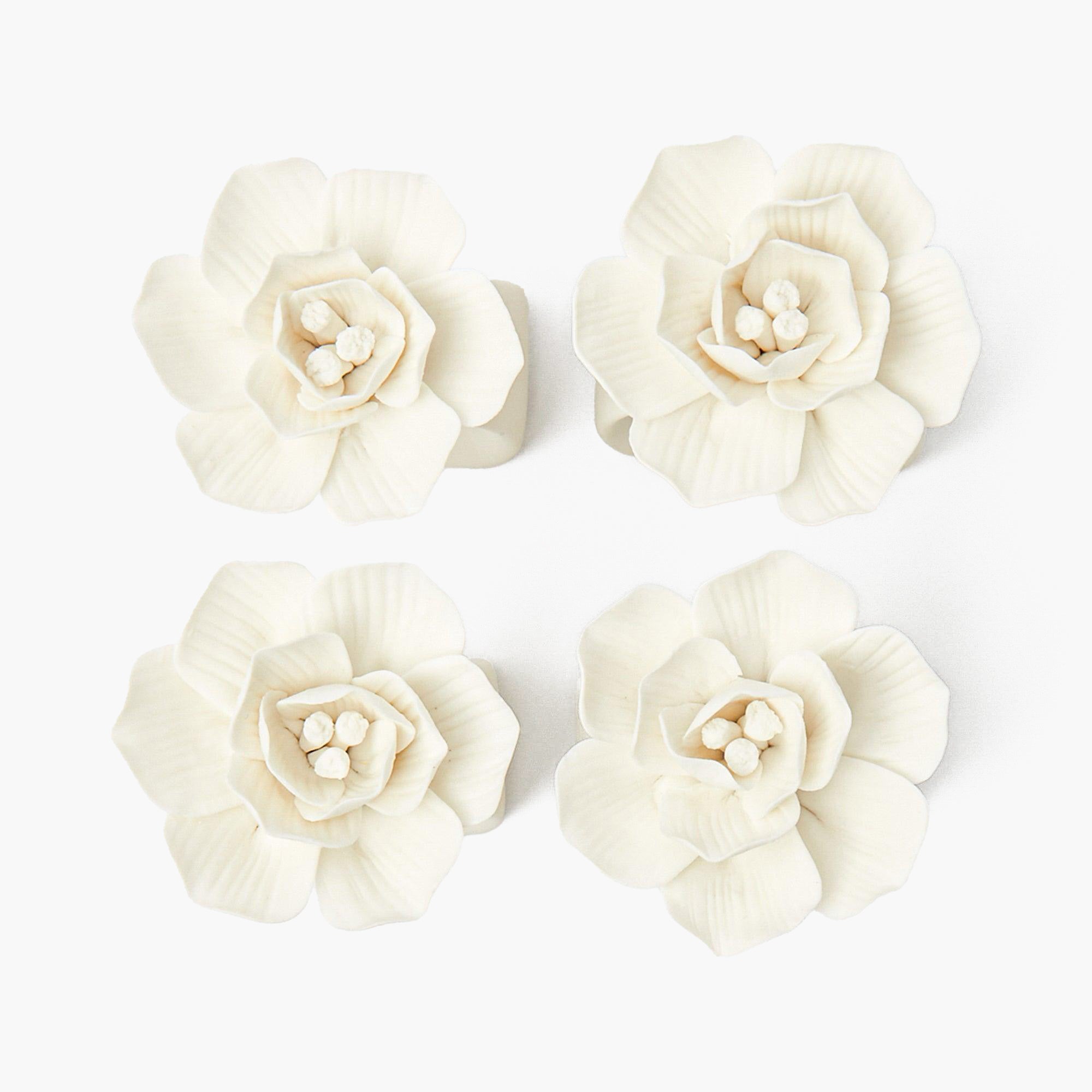 Fiore Porcelain Napkin Rings (Set of 4)