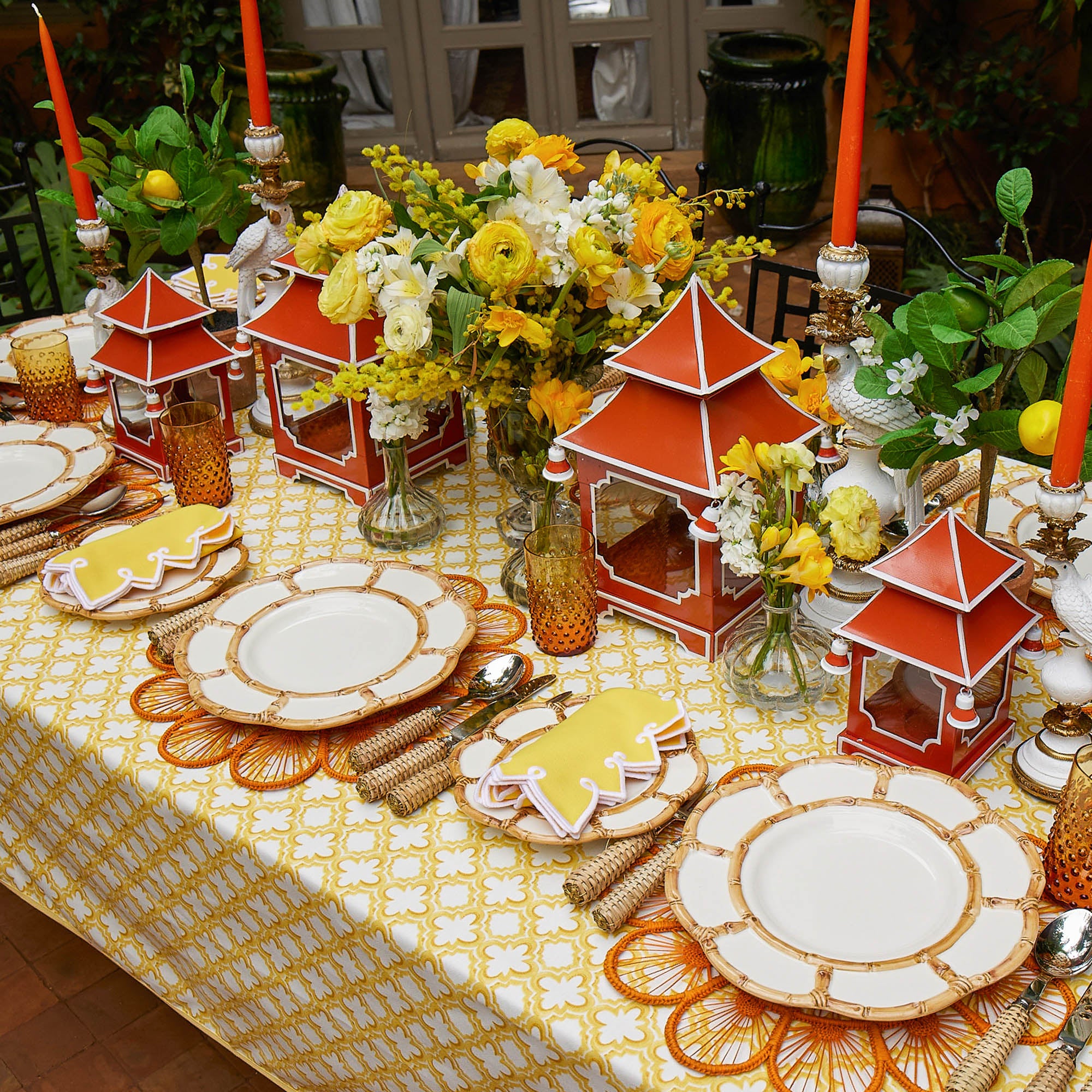 Petal Bamboo Ceramic Dinner Plate