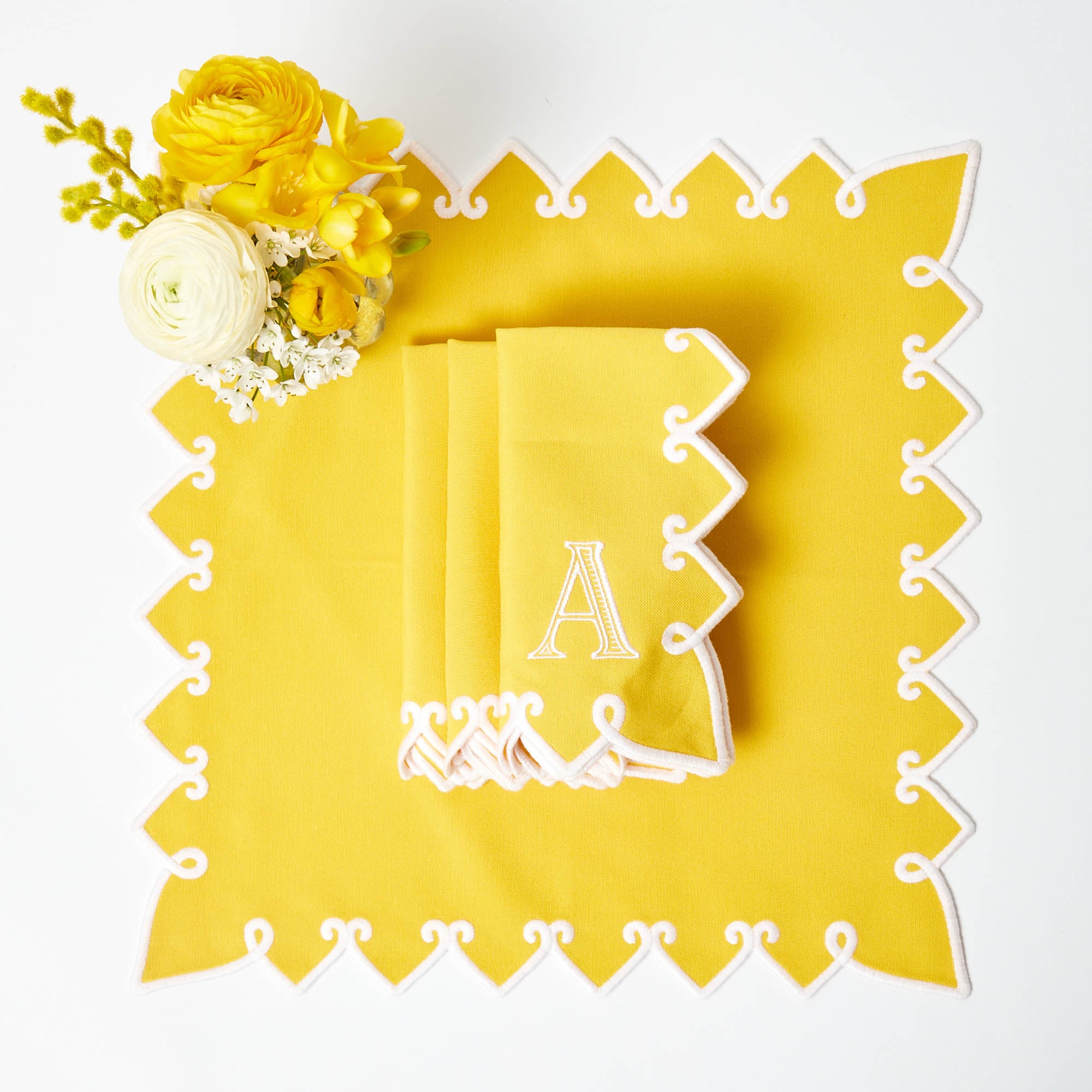 Angelina Yellow Napkins (Set of 4)