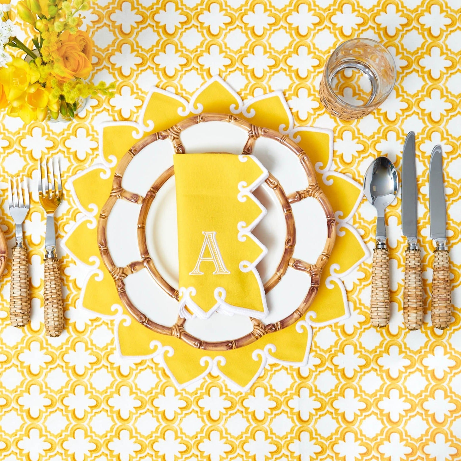 Angelina Yellow Napkins (Set of 4)