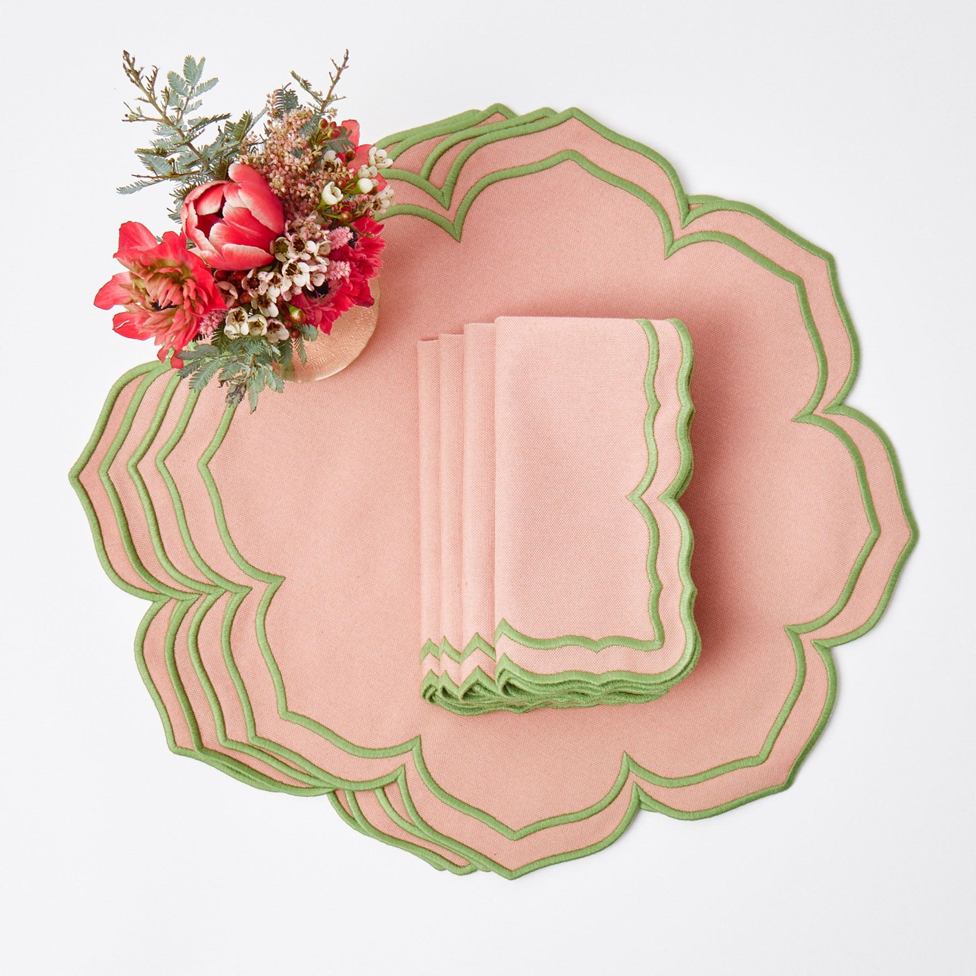 Fleur Pink Napkins (Set of 4) - Mrs. Alice