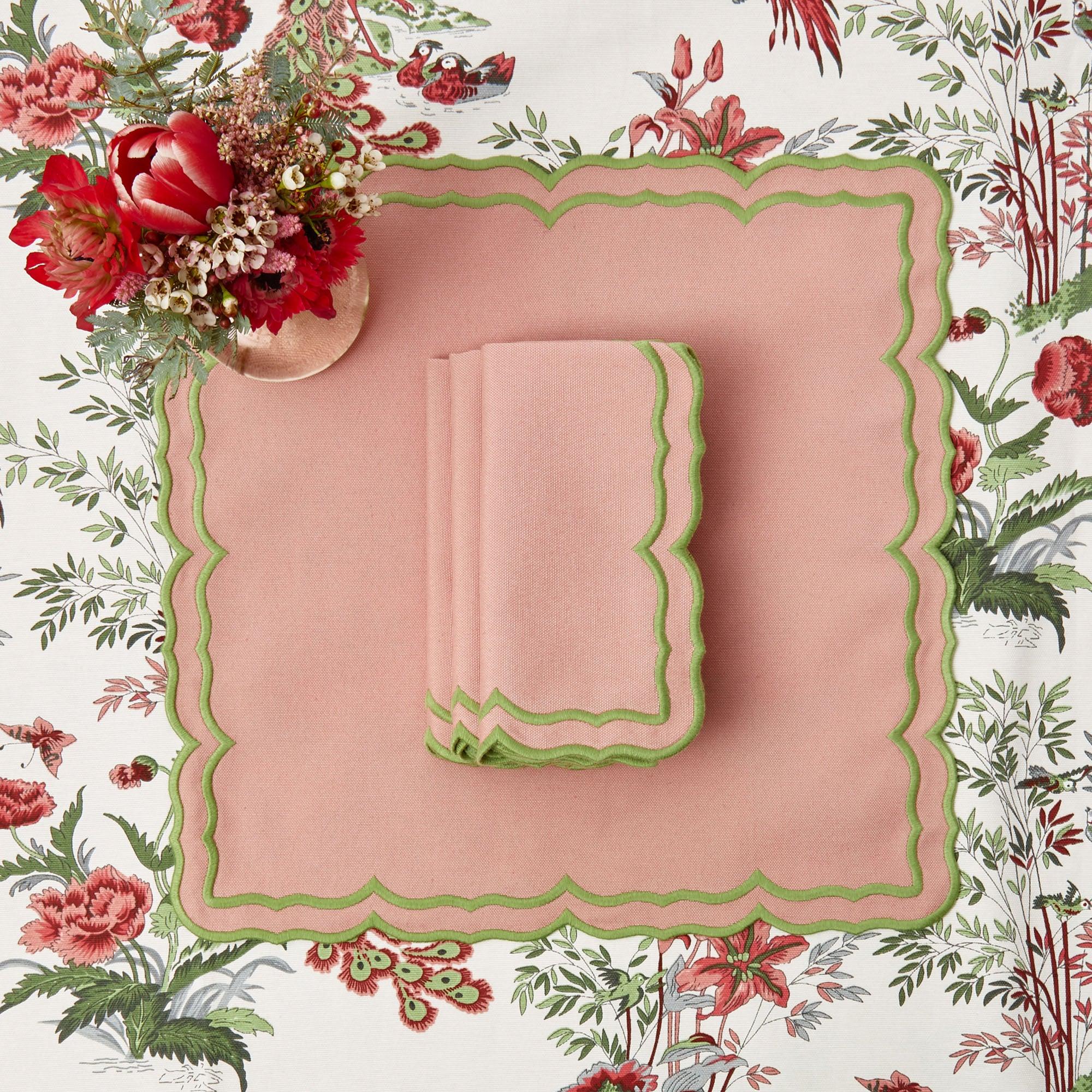 Fleur Pink Napkins (Set of 4) - Mrs. Alice