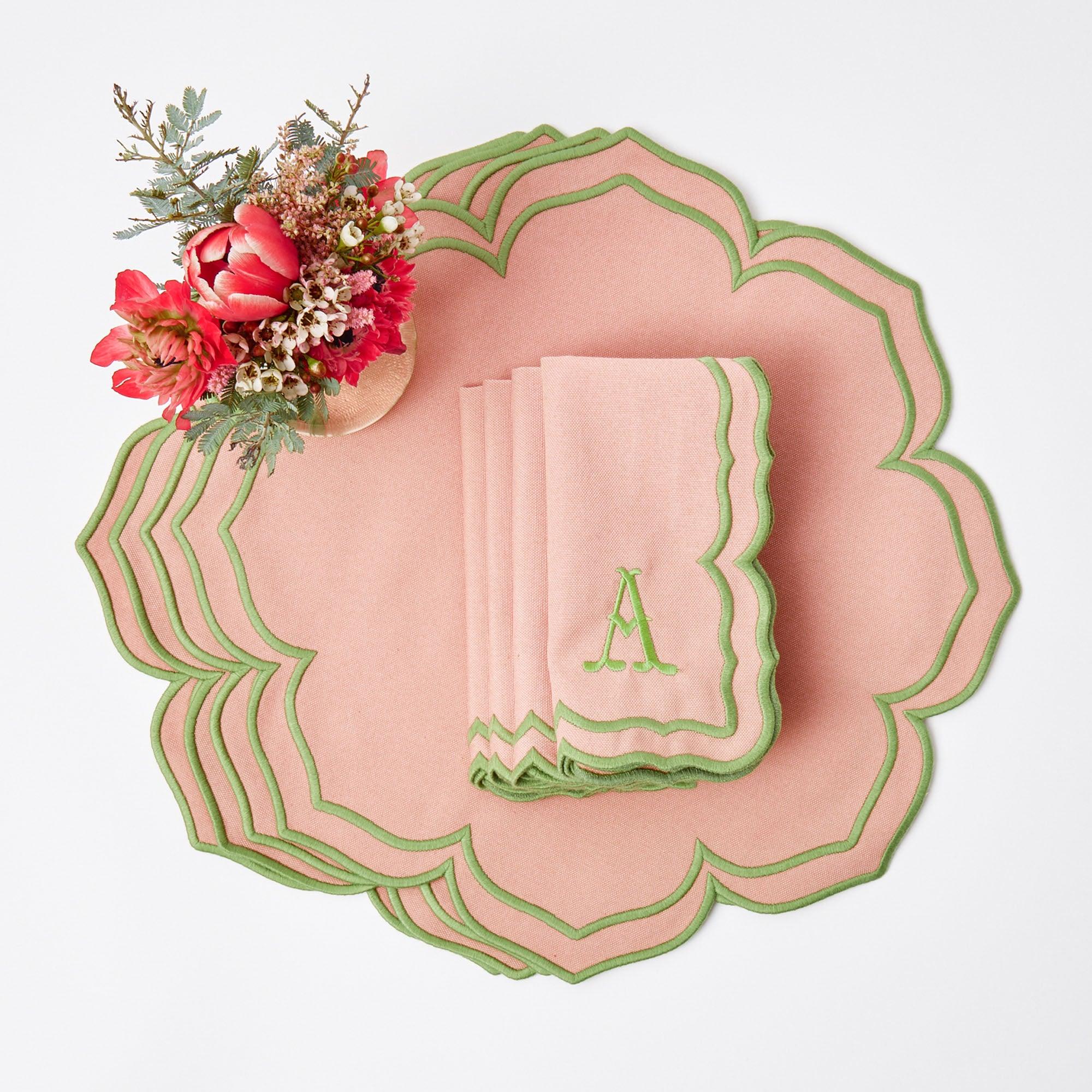 Fleur Pink Placemats (Set of 4) - Mrs. Alice