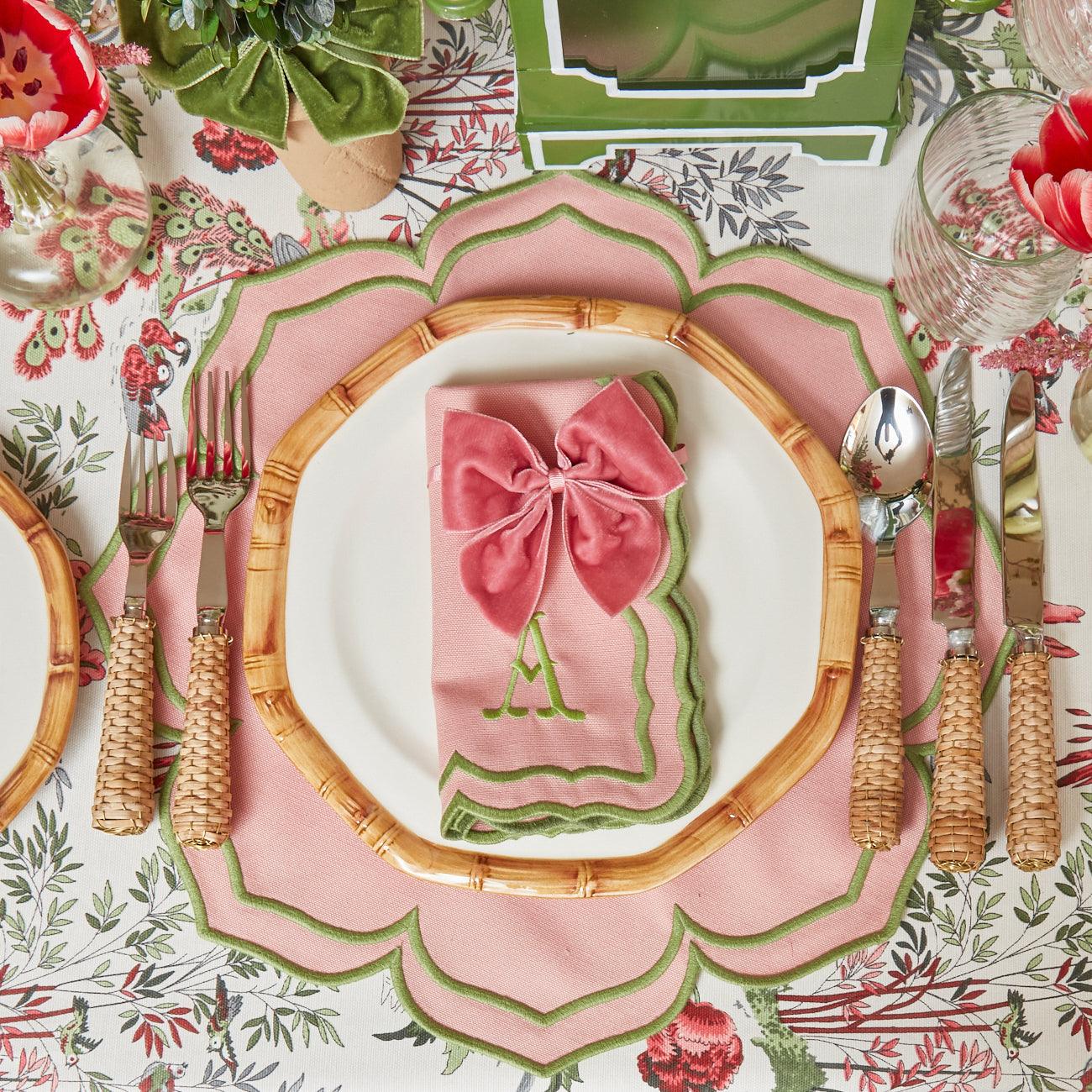 Fleur Pink Placemats (Set of 4) - Mrs. Alice