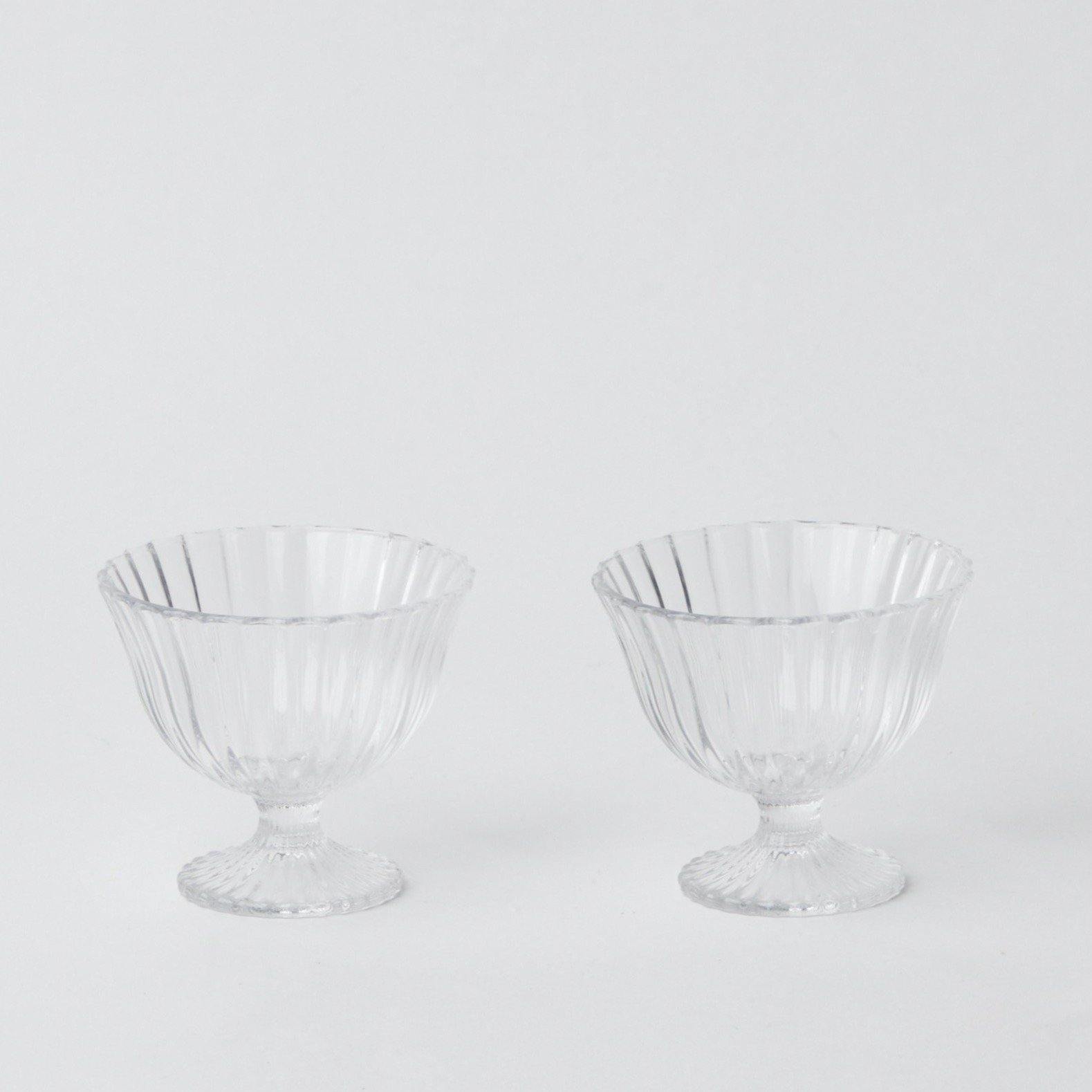 Fluted Glass Bowl (Pair) - Mrs. Alice