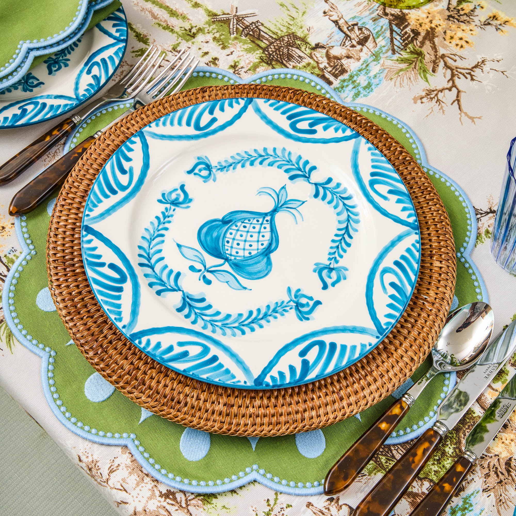 Blue Melograno Dinner Plate