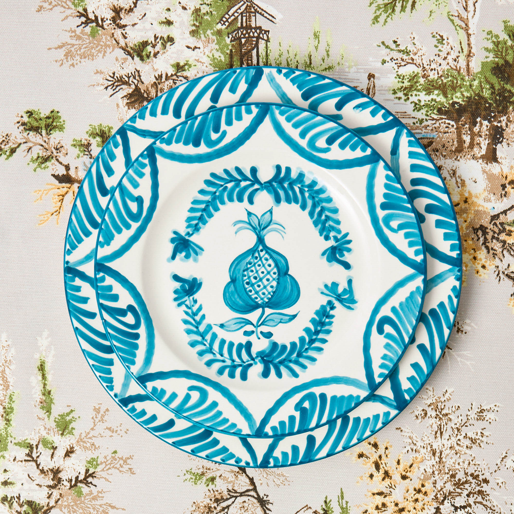 Blue Melograno Dinner & Starter Plates (Set of 8)