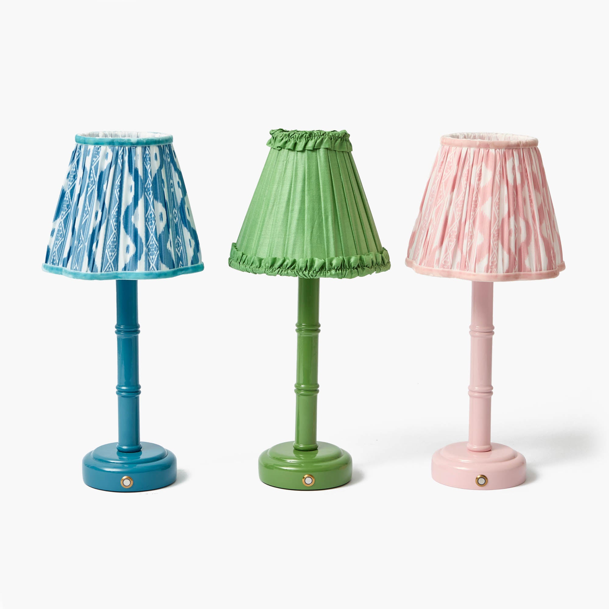 Green Frilled Silk Lampshade (18cm)