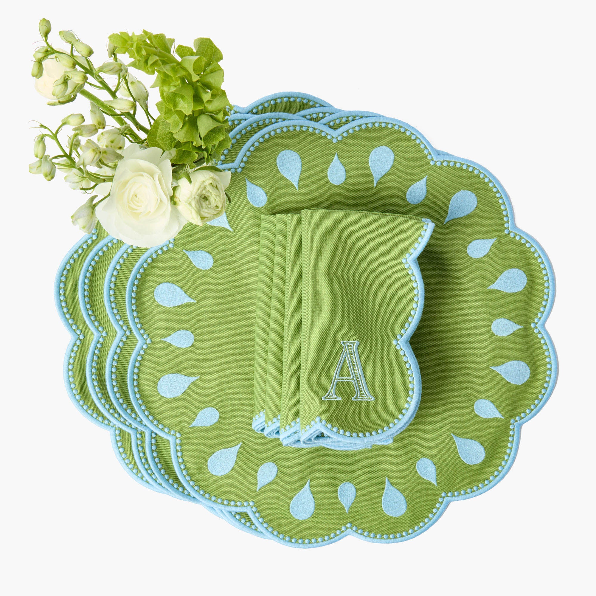 Bettina Green & Blue Placemats (Set of 4)