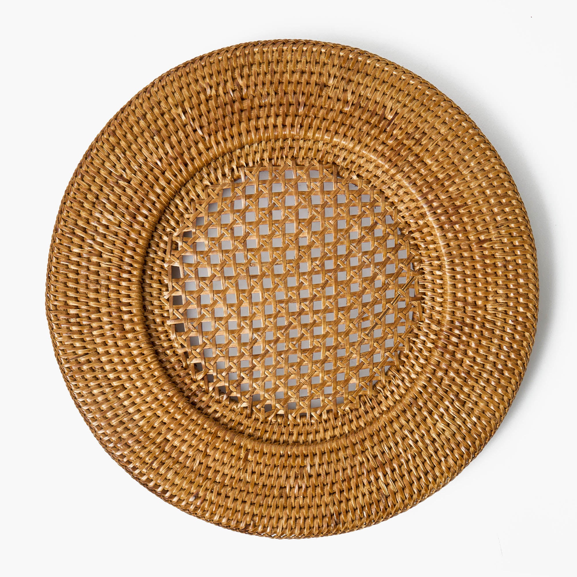 Brown Rattan Charger Plates (Set of 4)