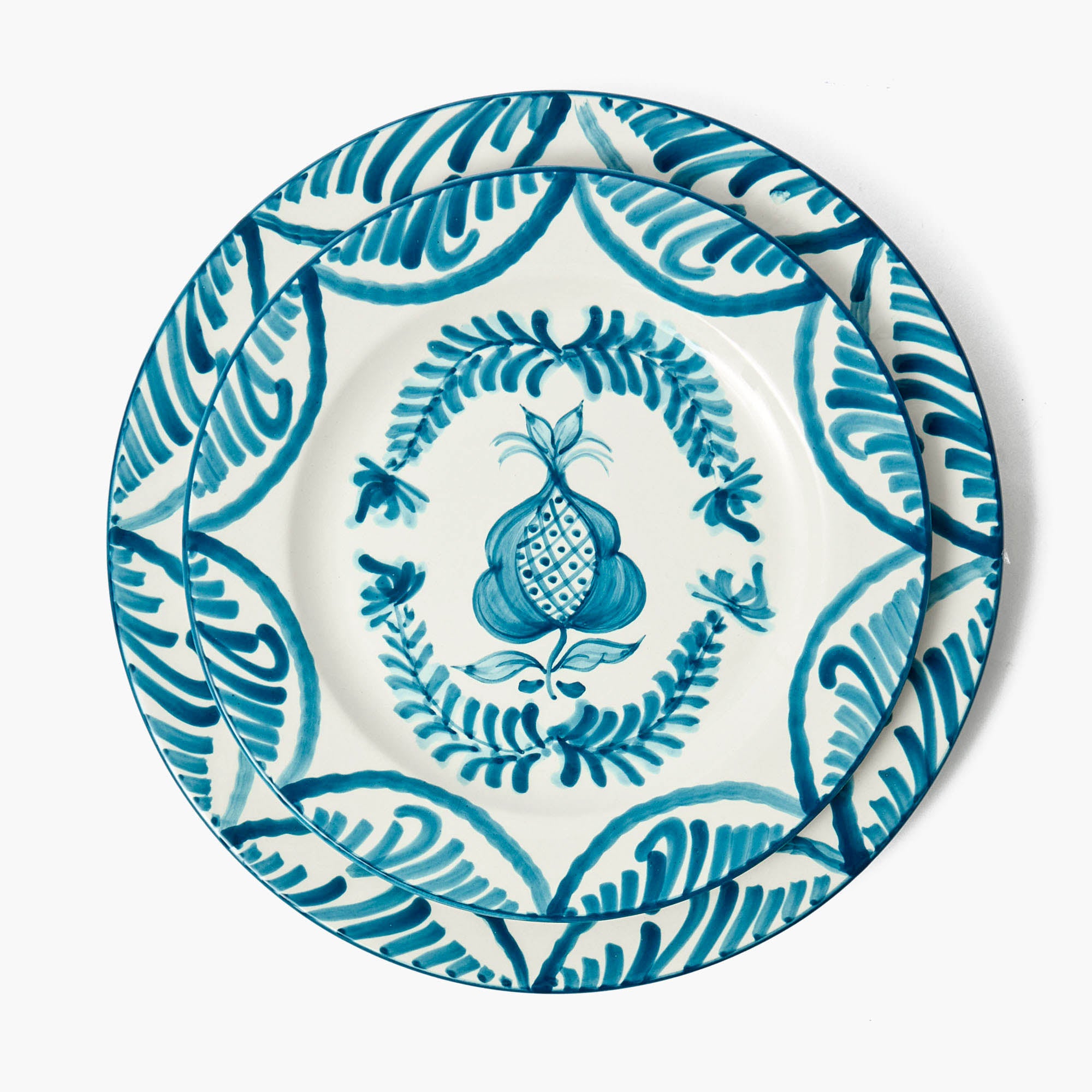 Blue Melograno Dinner & Starter Plates (Set of 8)