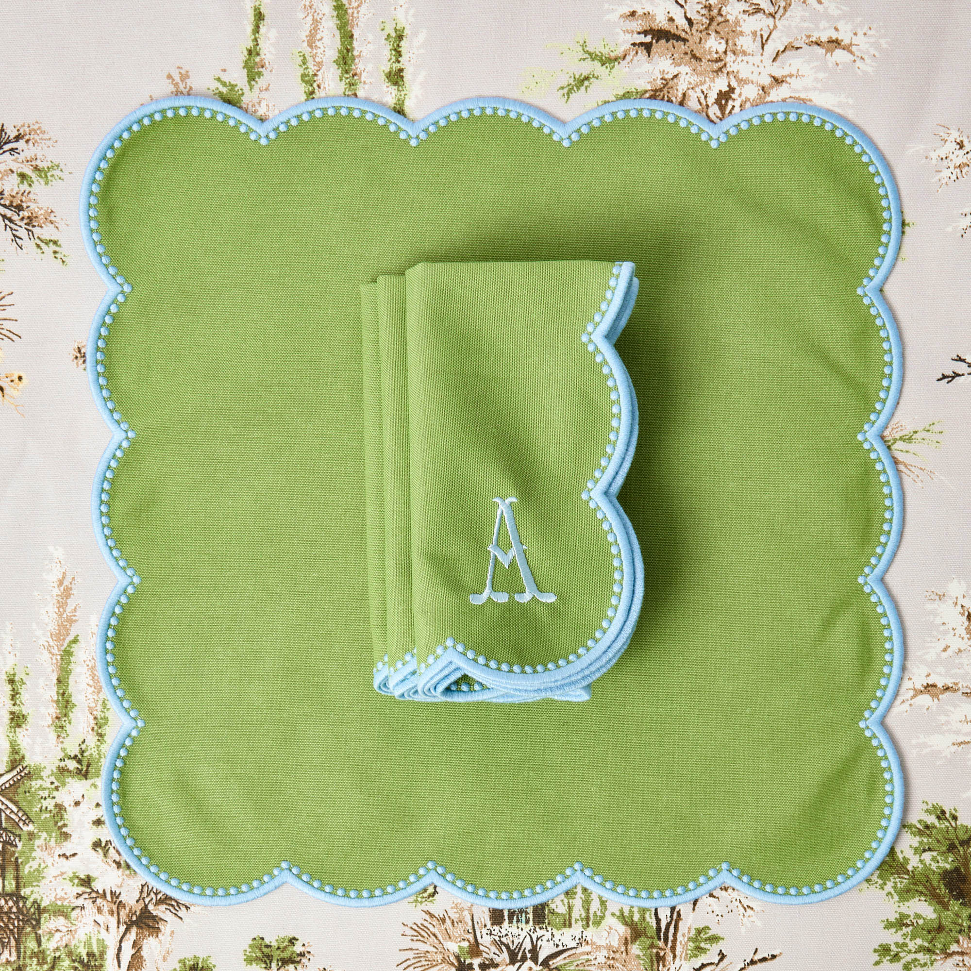 Bettina Green & Blue Napkins (Set of 4)