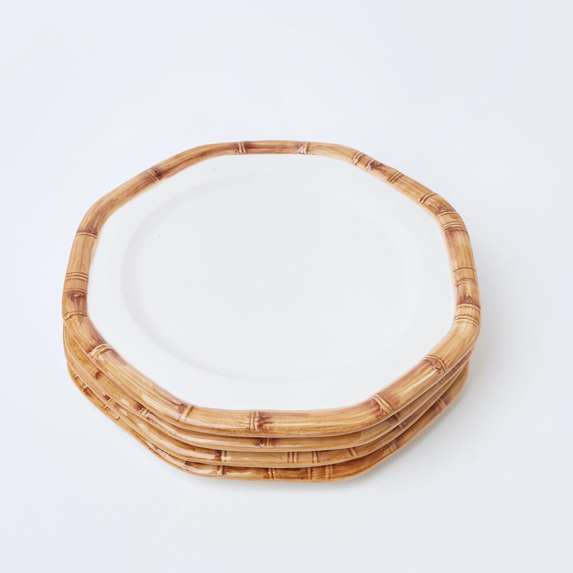 Geometric Bamboo Dinner Plate (Set of 4) - Mrs. Alice