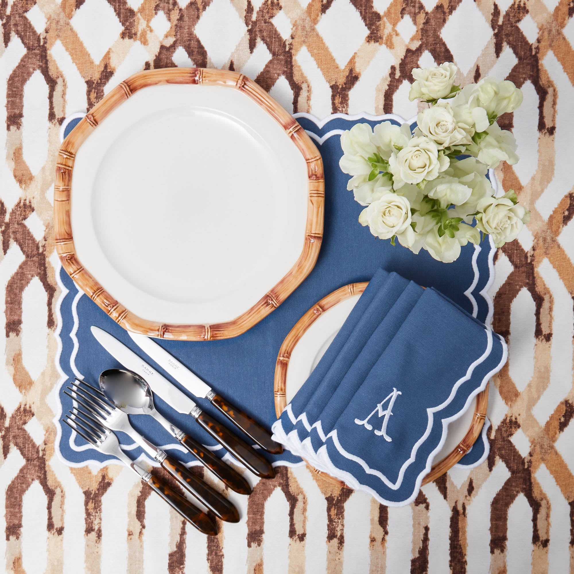 Geometric Bamboo Dinner Plate