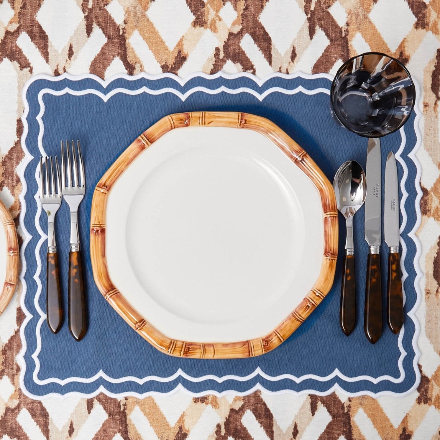 Geometric Bamboo Dinner Plate