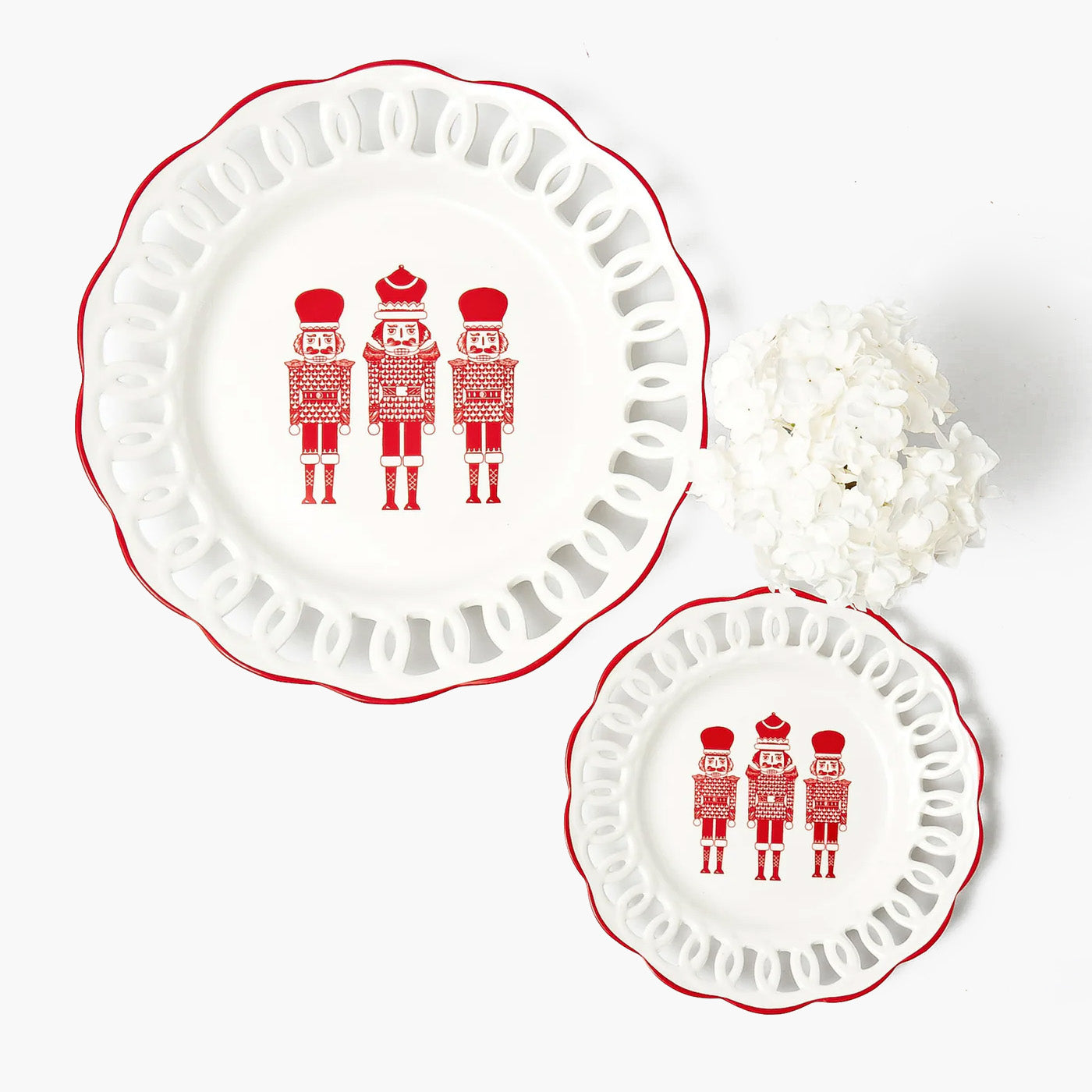 White Lace Nutcracker Starter Plate