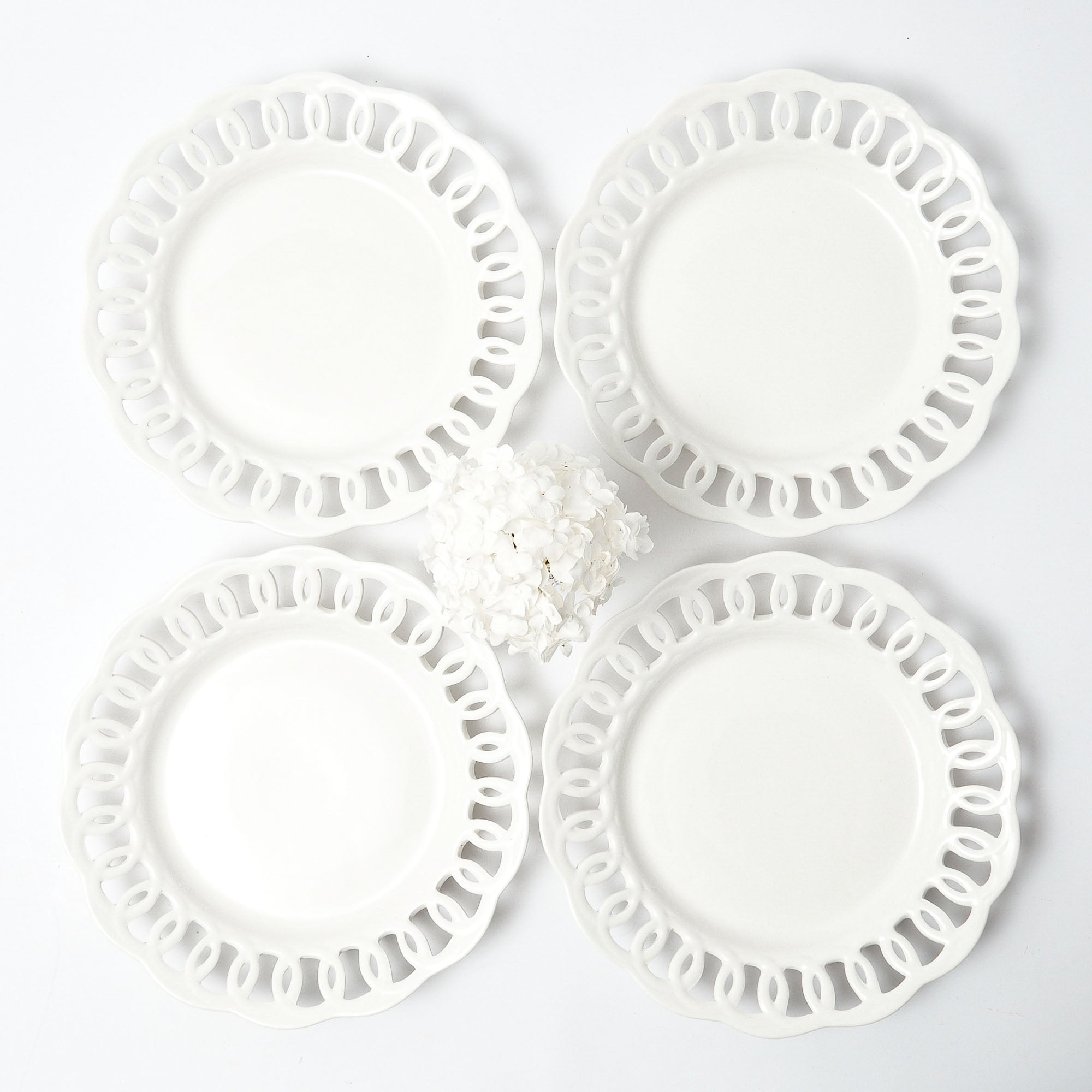White Lace Dinner Plate– Mrs. Alice
