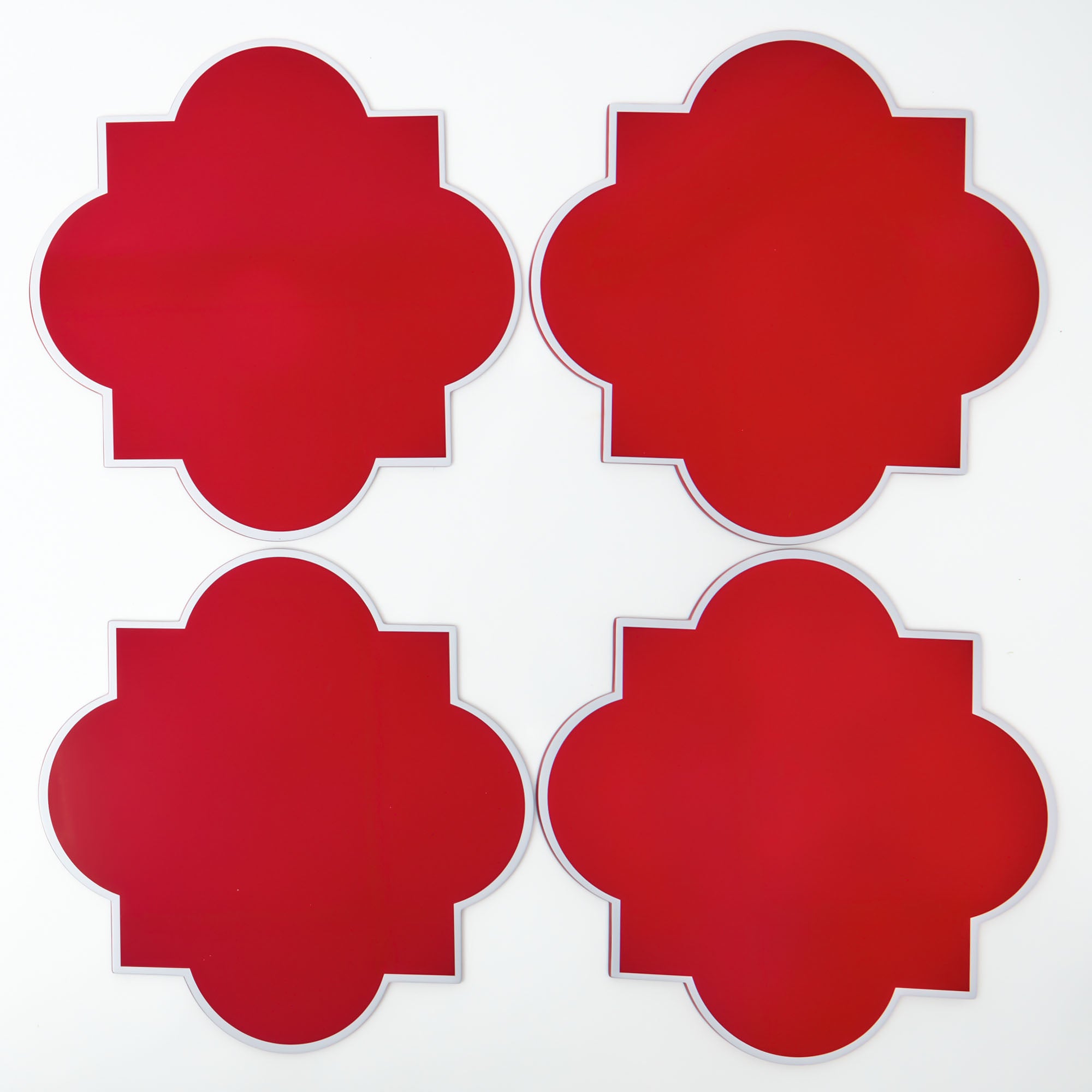 Alhambra Lacquer Red Washable Linen Placemats, Set of 4 – Madcap