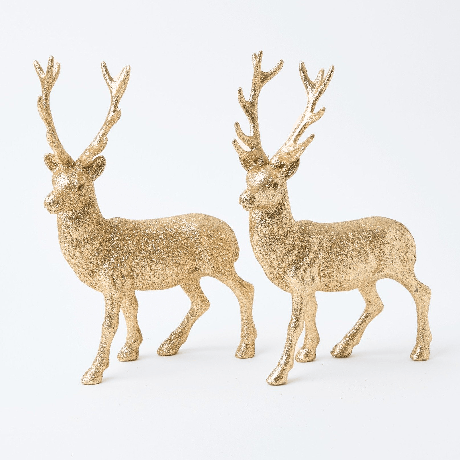 Gold Glitter Reindeer (Pair) - Mrs. Alice