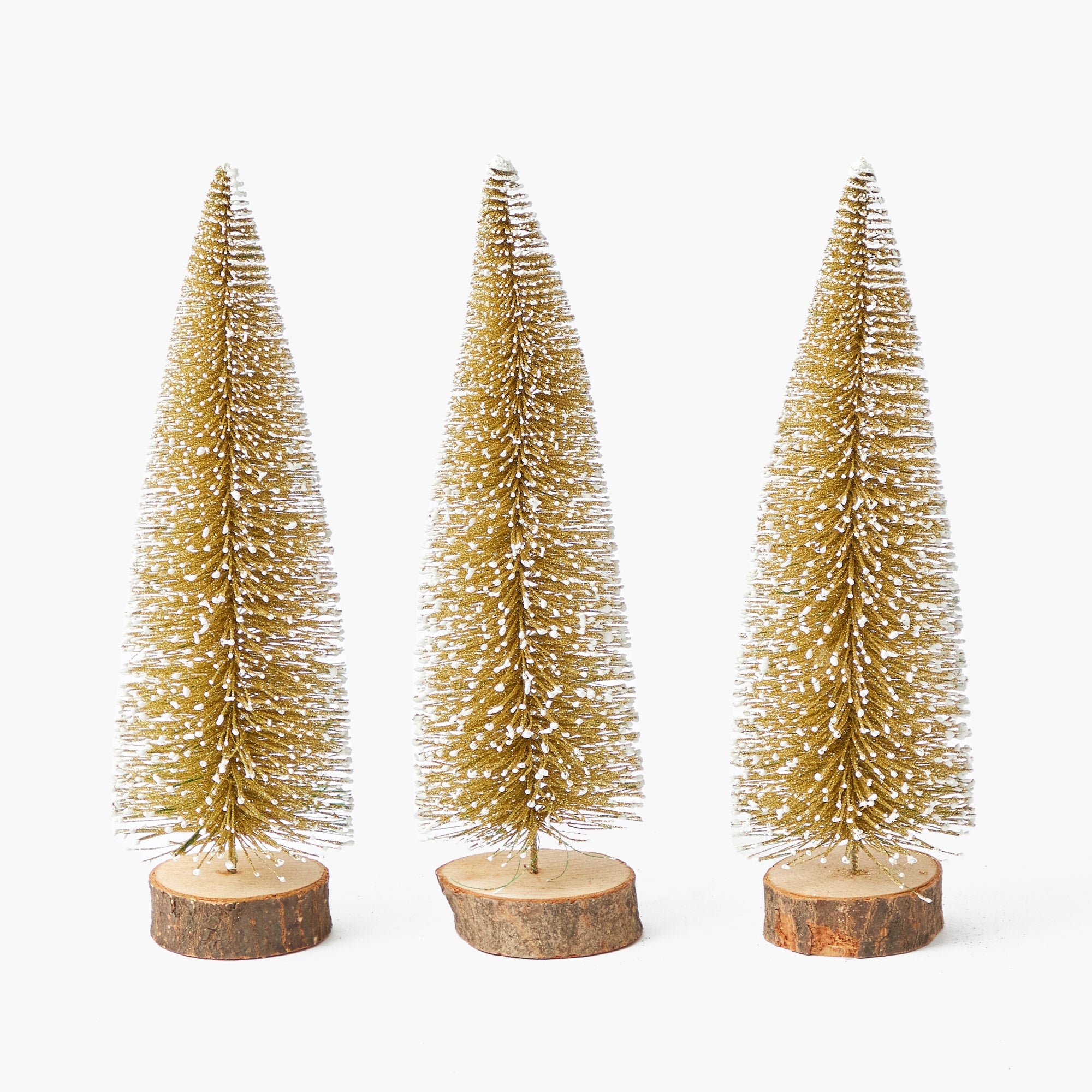 Gold Glitter Trees (Set of 3)