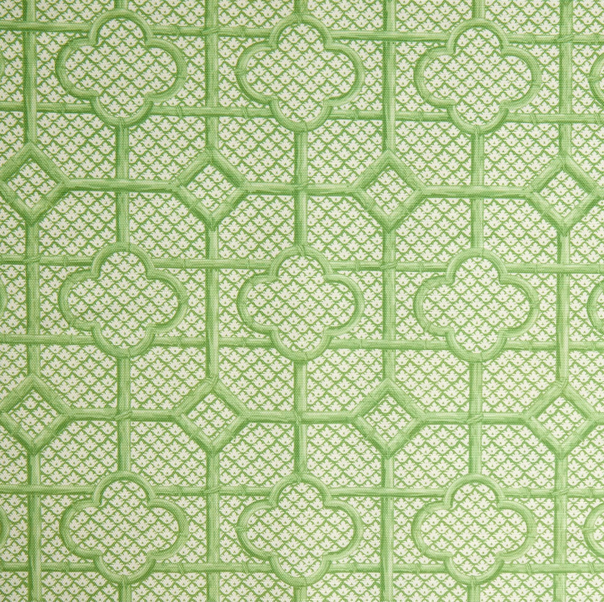 Green Bamboo Trellis Fabric - Mrs. Alice