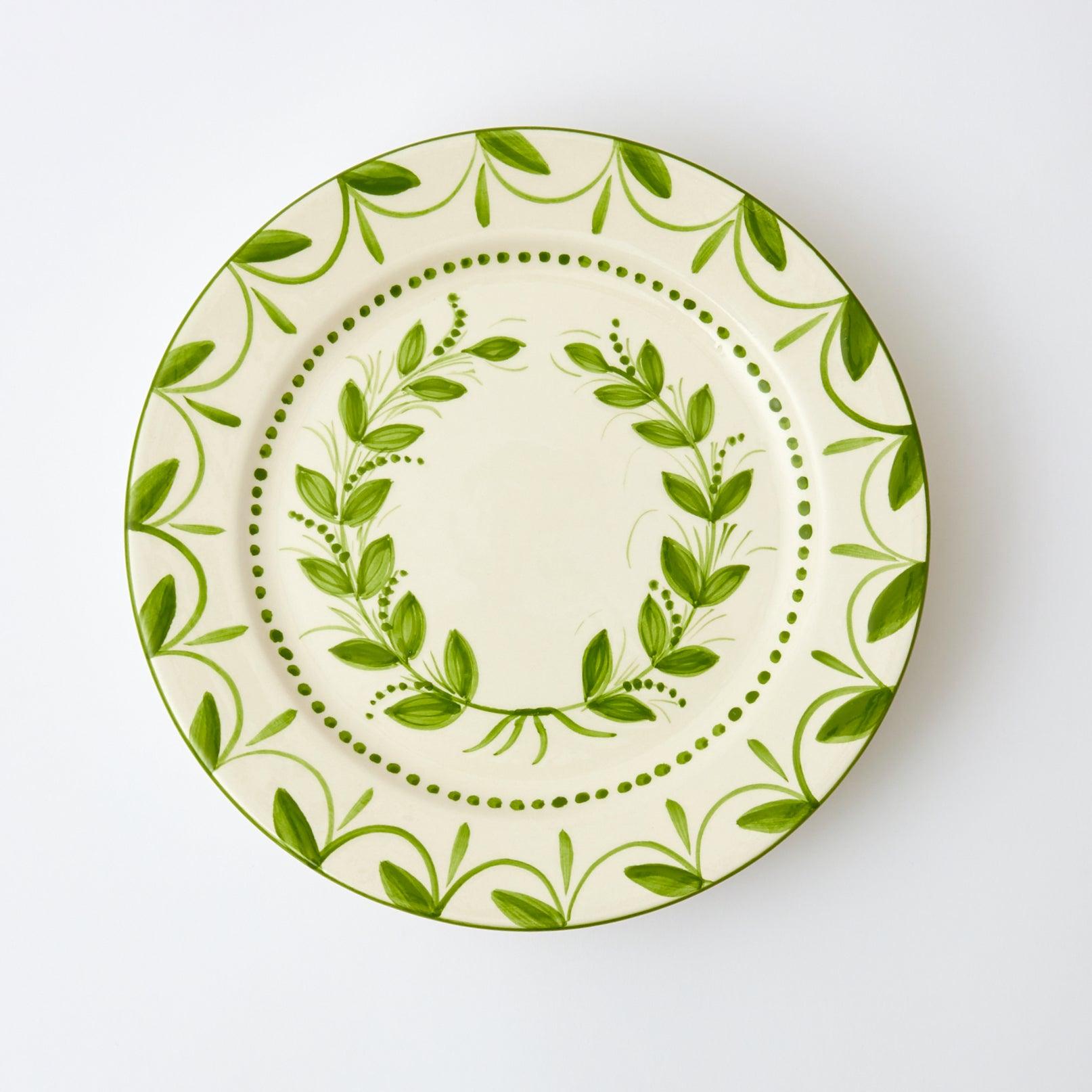 Green Garland Dinner Plate - Mrs. Alice