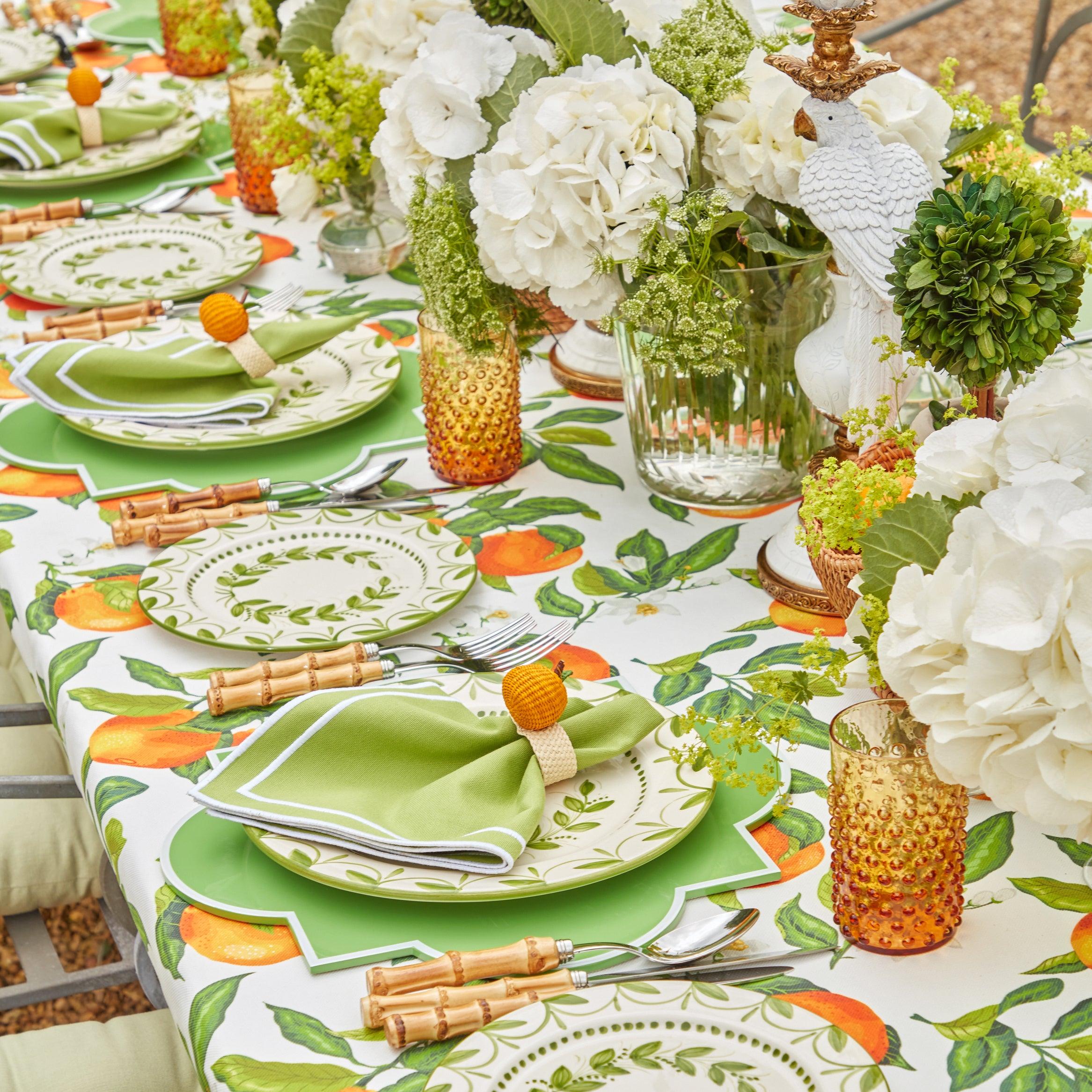 Green Garland Dinner Plate - Mrs. Alice