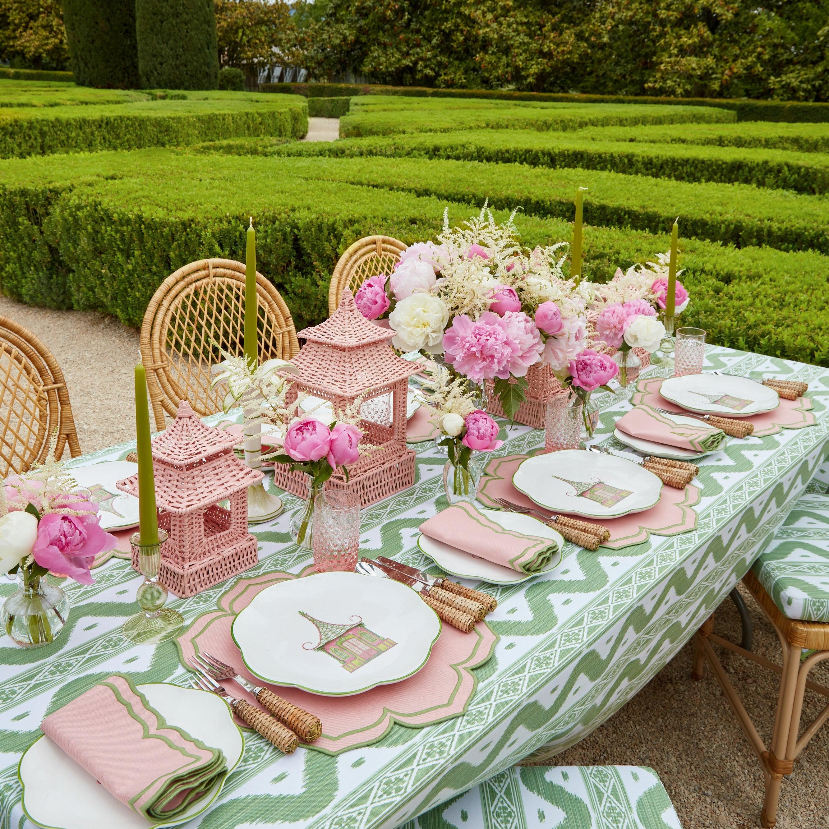 Green Ikat Tablecloth - Mrs. Alice