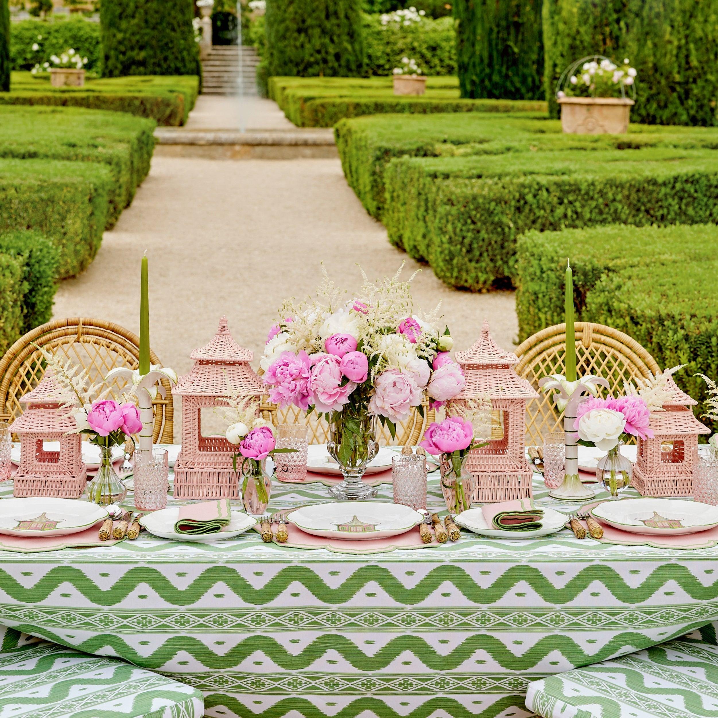 Green Ikat Tablecloth - Mrs. Alice