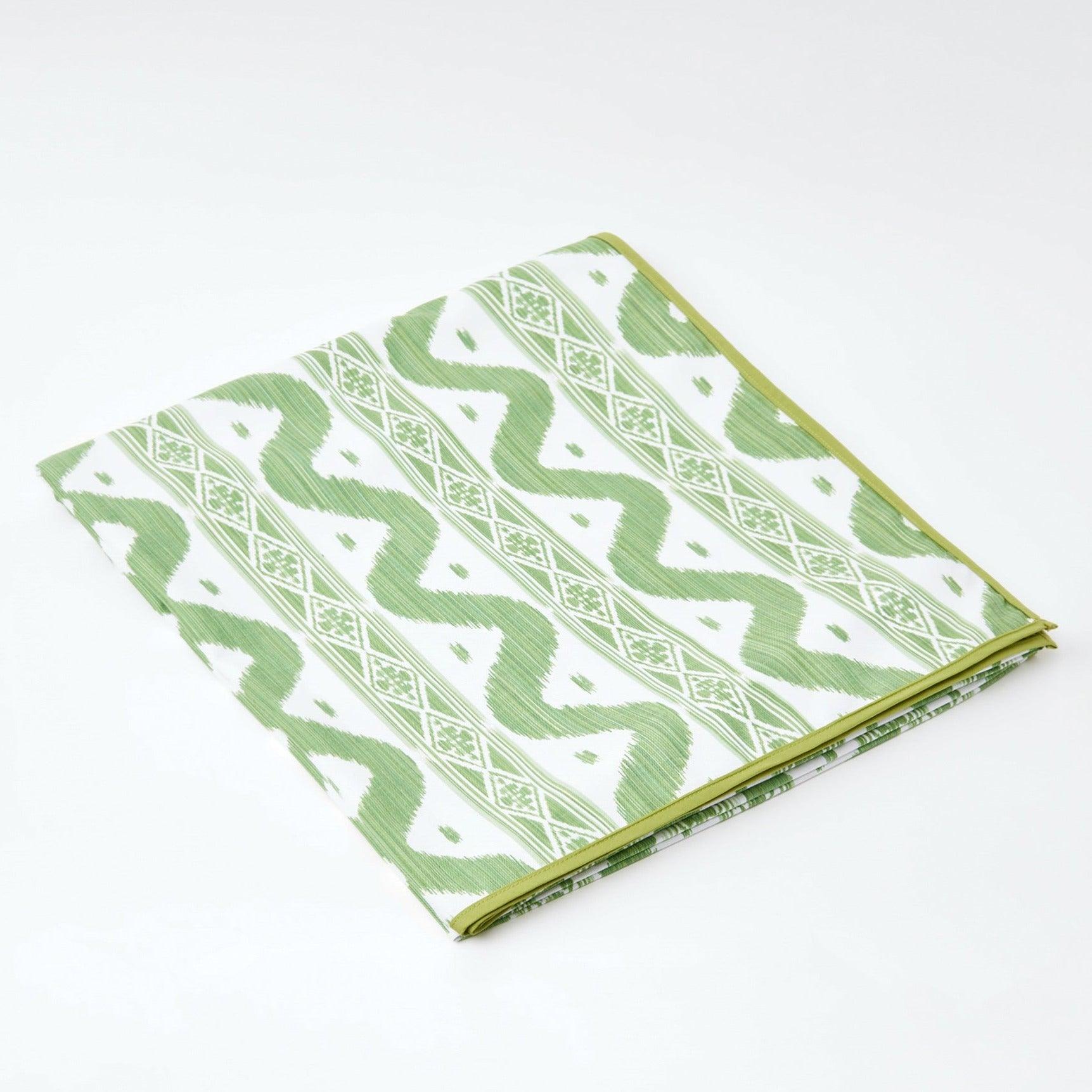 Green Ikat Tablecloth - Mrs. Alice