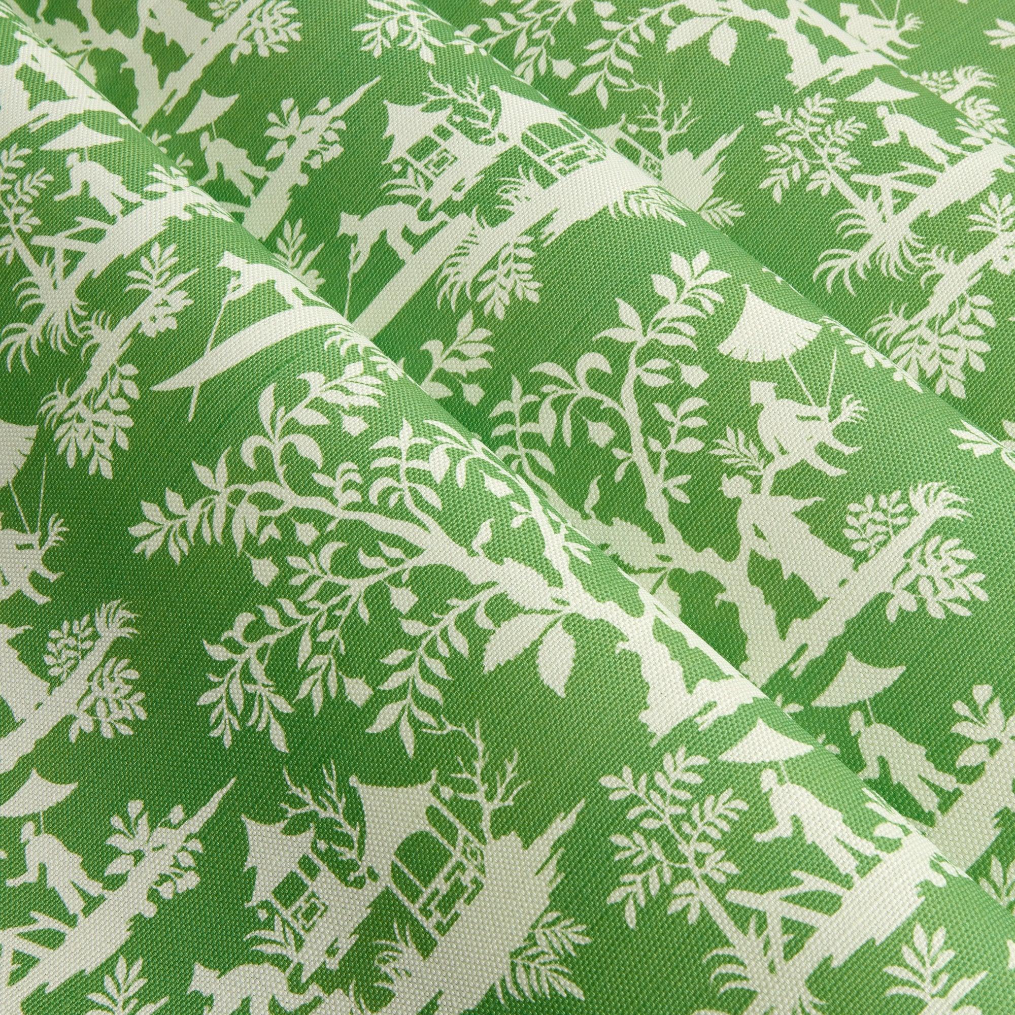 Green Pagoda Garden Fabric - Mrs. Alice