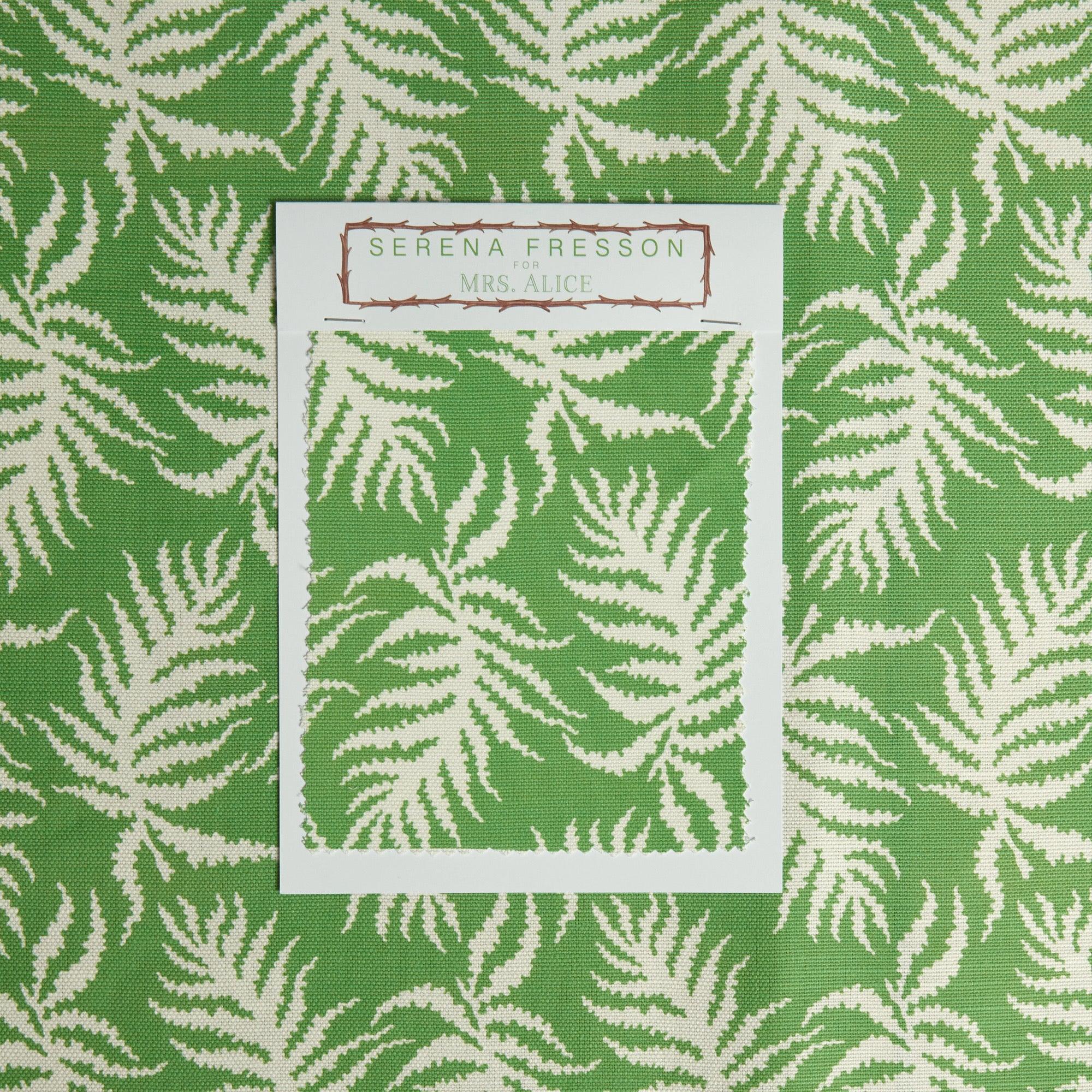 Green Trailing Ferns Fabric - Mrs. Alice