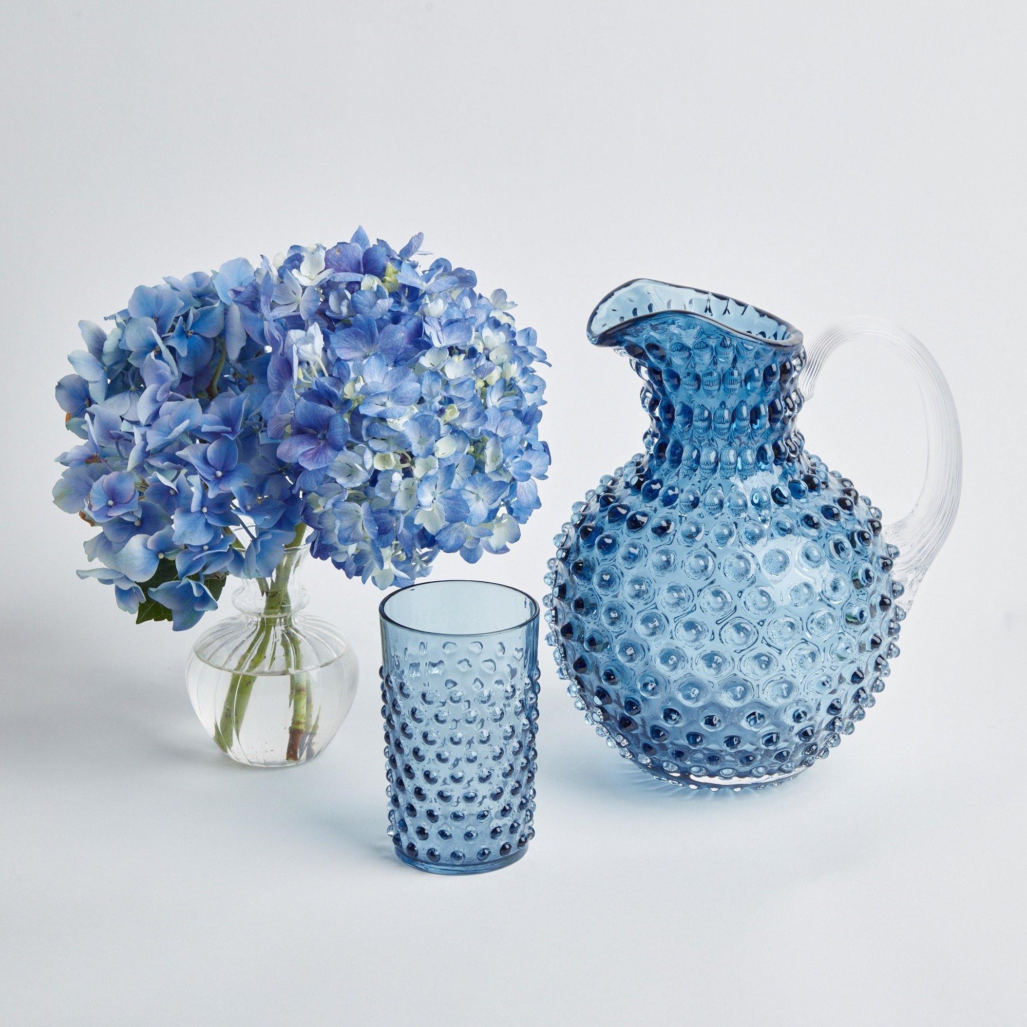 Hobnail Navy Jug - Mrs. Alice